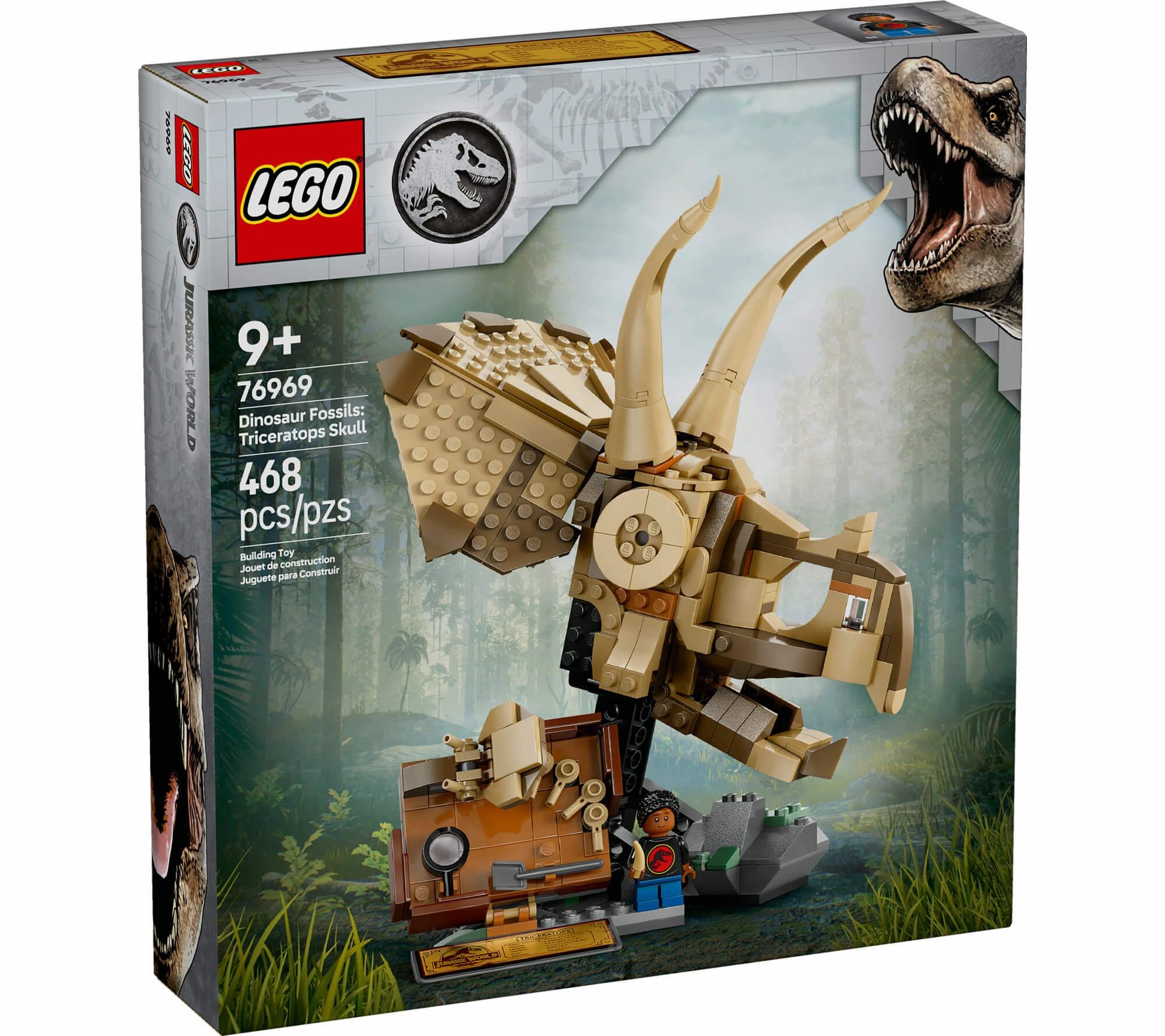 LEGO Jurassic World Dinosaur Fossils Triceratops Skull Model Set 76969