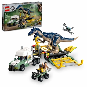 LEGO Jurassic World Dinosaur Missions: Allosaurus Transport Truck Adventure Set 76966 - 588 Pieces