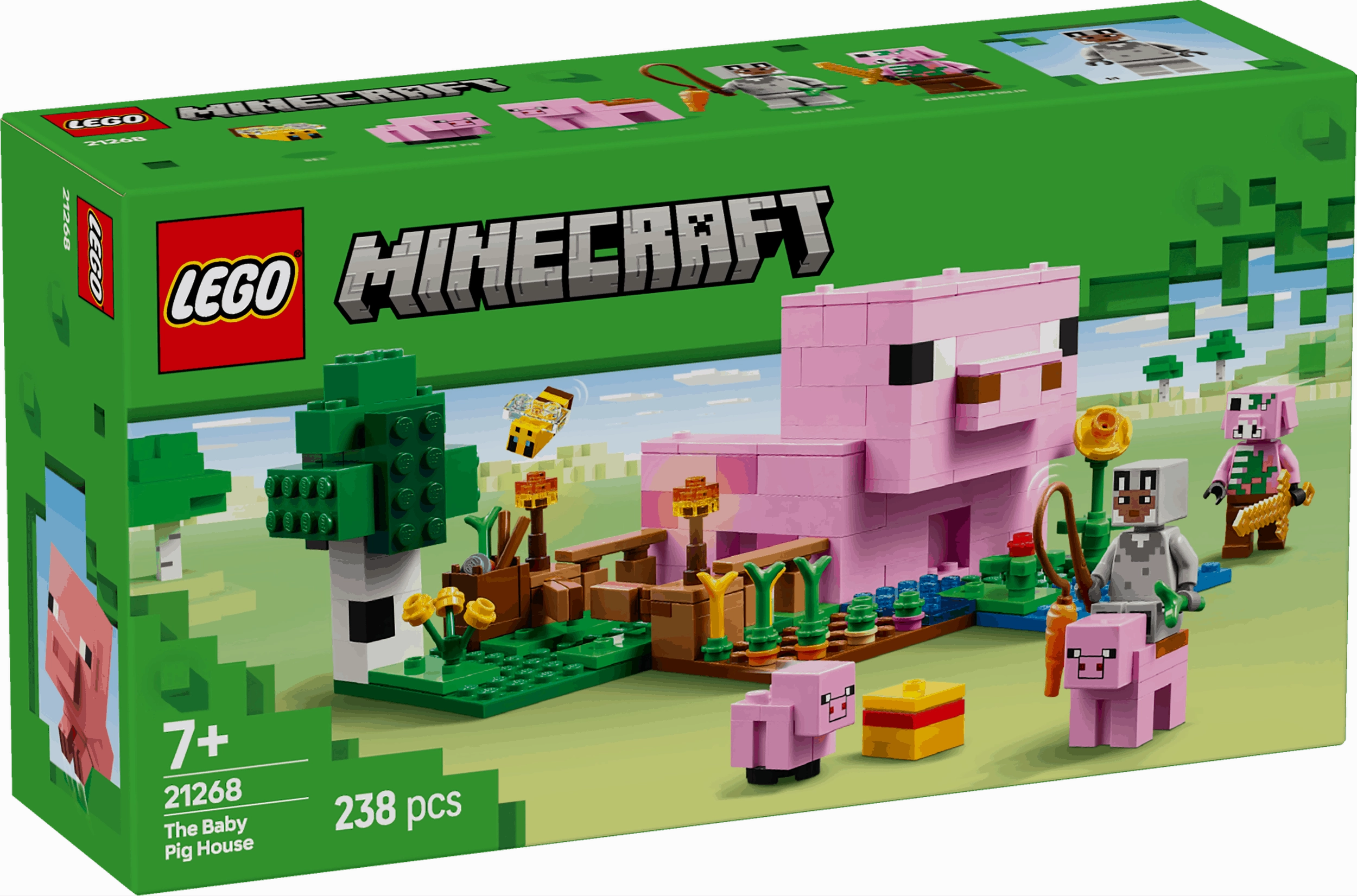 Lego Minecraft 21268 The Baby Pig House Toy Playset for Ages 7 and Up