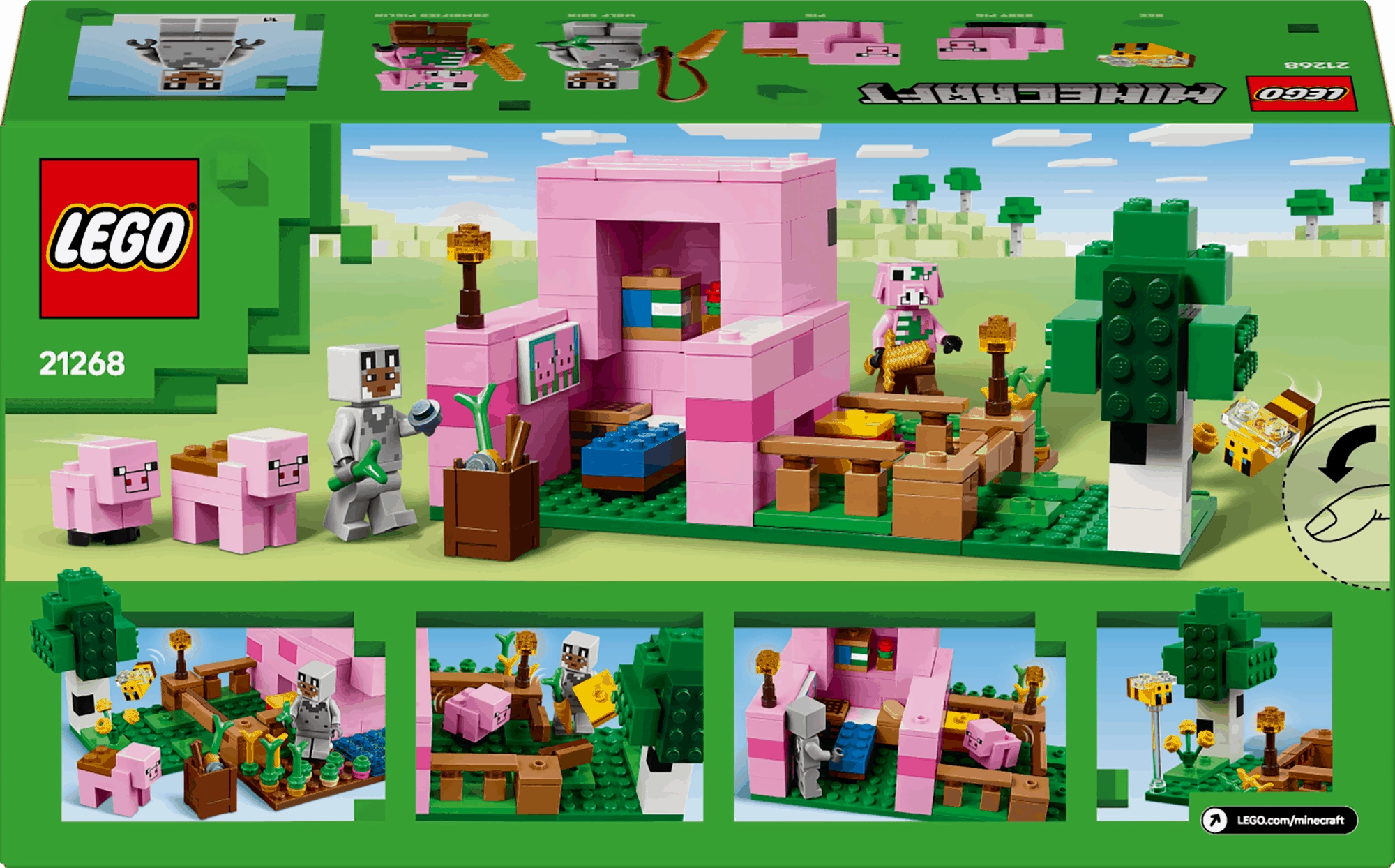 Lego Minecraft 21268 The Baby Pig House Toy Playset for Ages 7 and Up