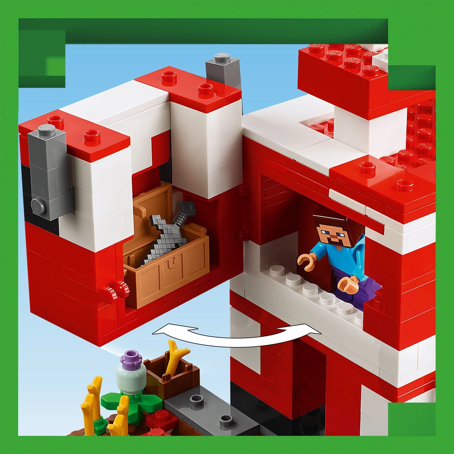 Lego Minecraft 21270 The Mooshroom House Toy Playset for Ages 8 and Up