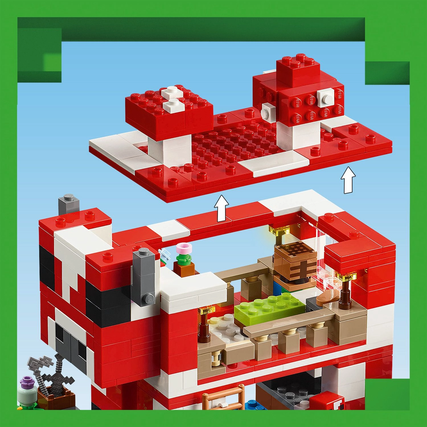 Lego Minecraft 21270 The Mooshroom House Toy Playset for Ages 8 and Up