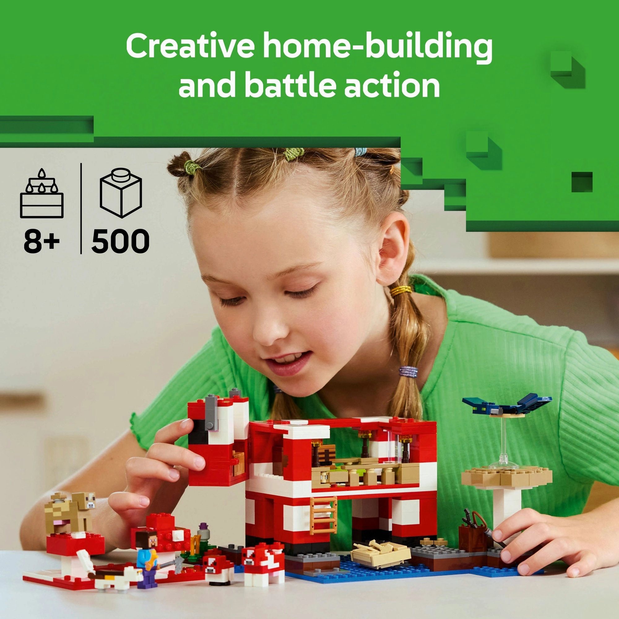 Lego Minecraft 21270 The Mooshroom House Toy Playset for Ages 8 and Up