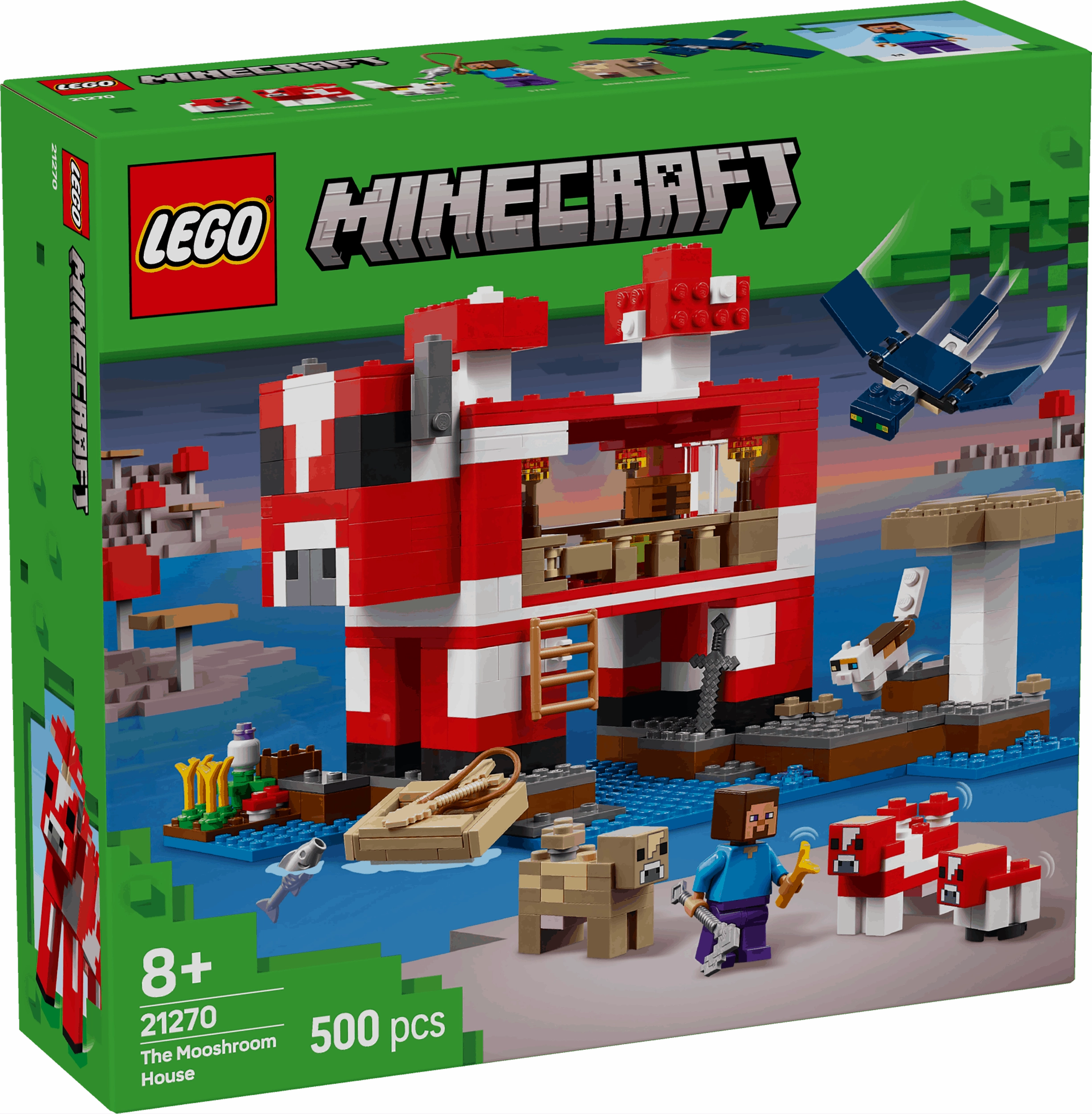 Lego Minecraft 21270 The Mooshroom House Toy Playset for Ages 8 and Up
