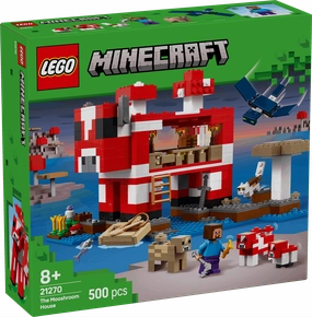 Lego Minecraft 21270 The Mooshroom House Toy Playset for Ages 8 and Up