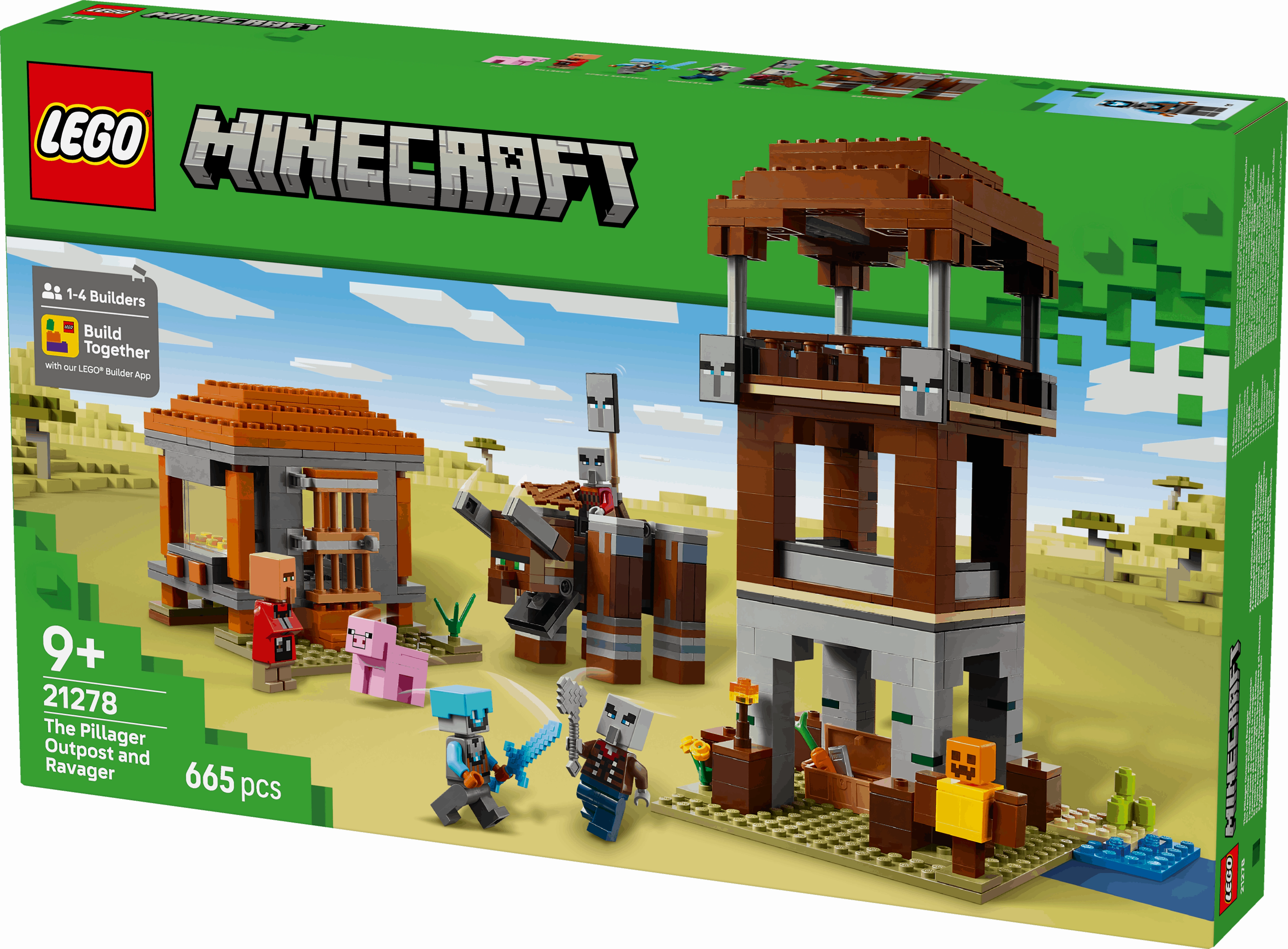 Lego Minecraft 21278 The Pillager Outpost and Ravager for Ages 9 & Up