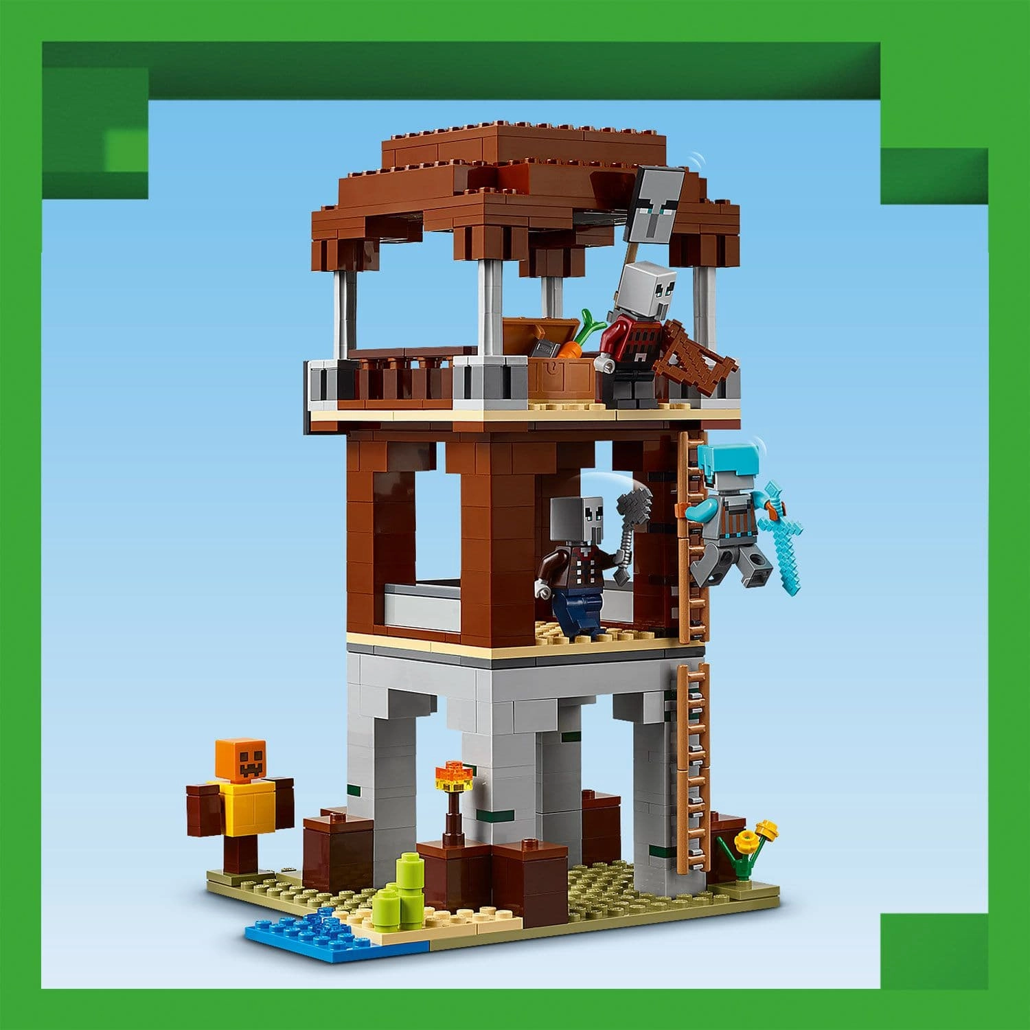 Lego Minecraft 21278 The Pillager Outpost and Ravager for Ages 9 & Up