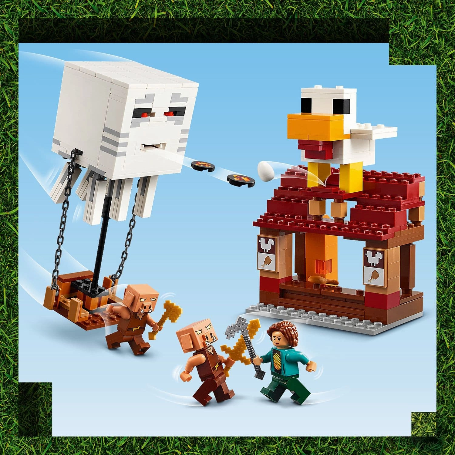 Lego Minecraft Movie 21273 The Ghast Balloon Village Attack Ages 10 