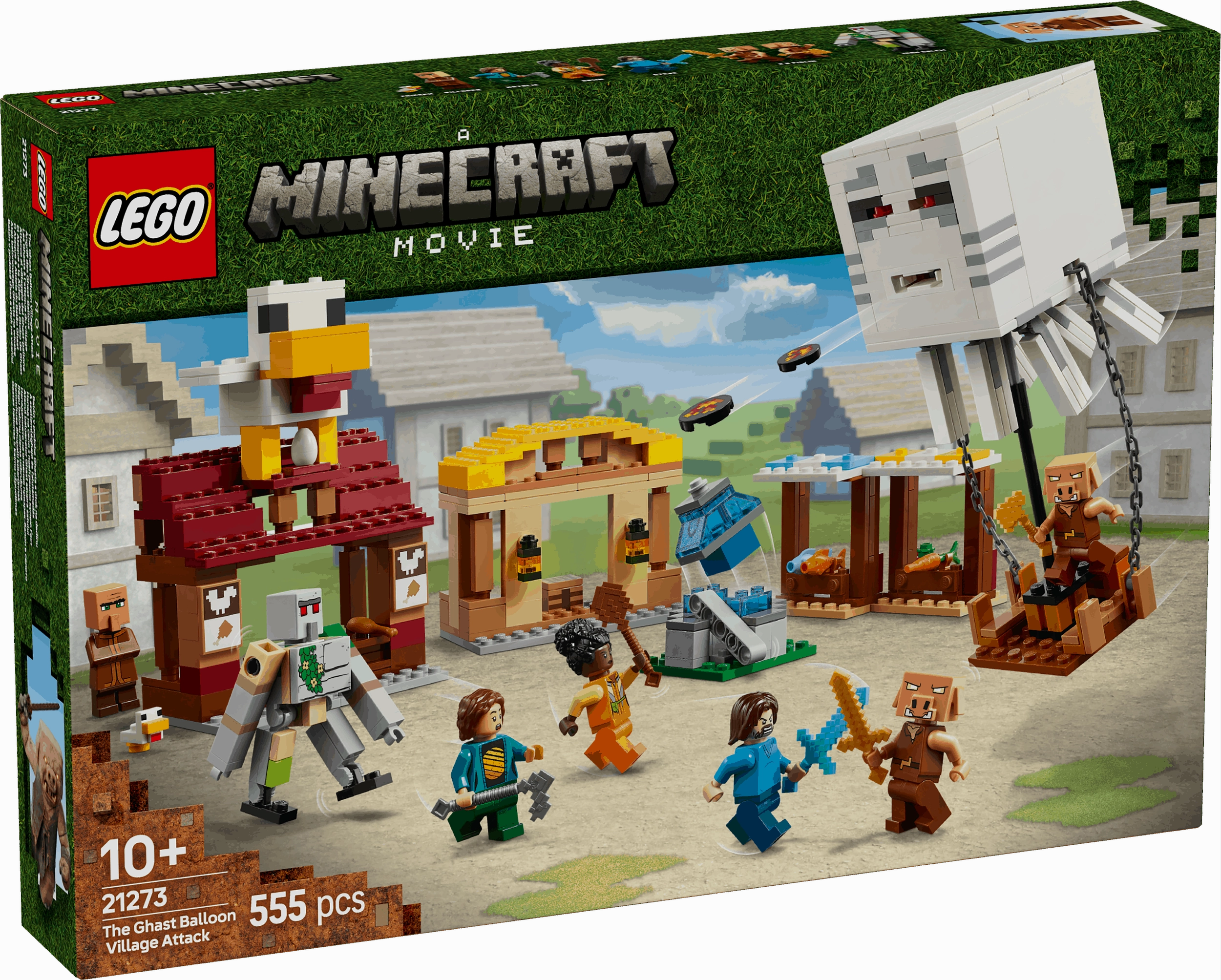 Lego Minecraft Movie 21273 The Ghast Balloon Village Attack Ages 10 