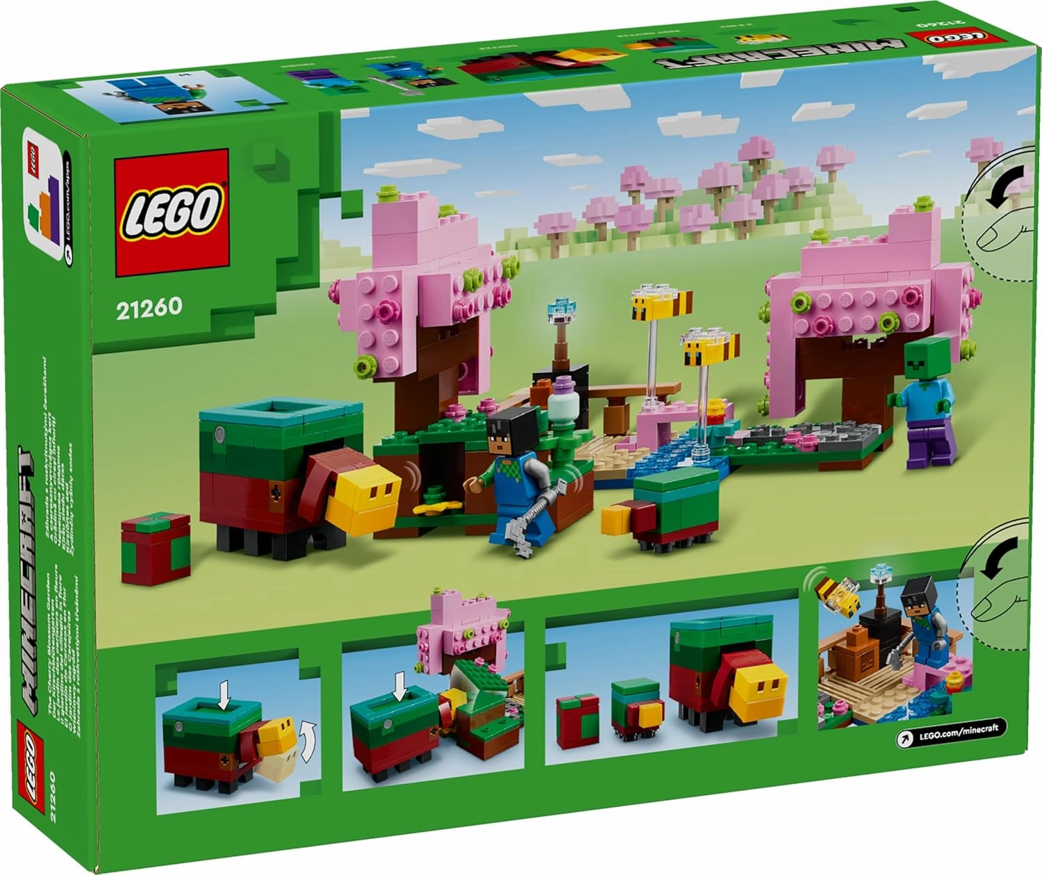 LEGO Minecraft The Cherry Blossom Garden Toy Playset Kit for Ages 8 