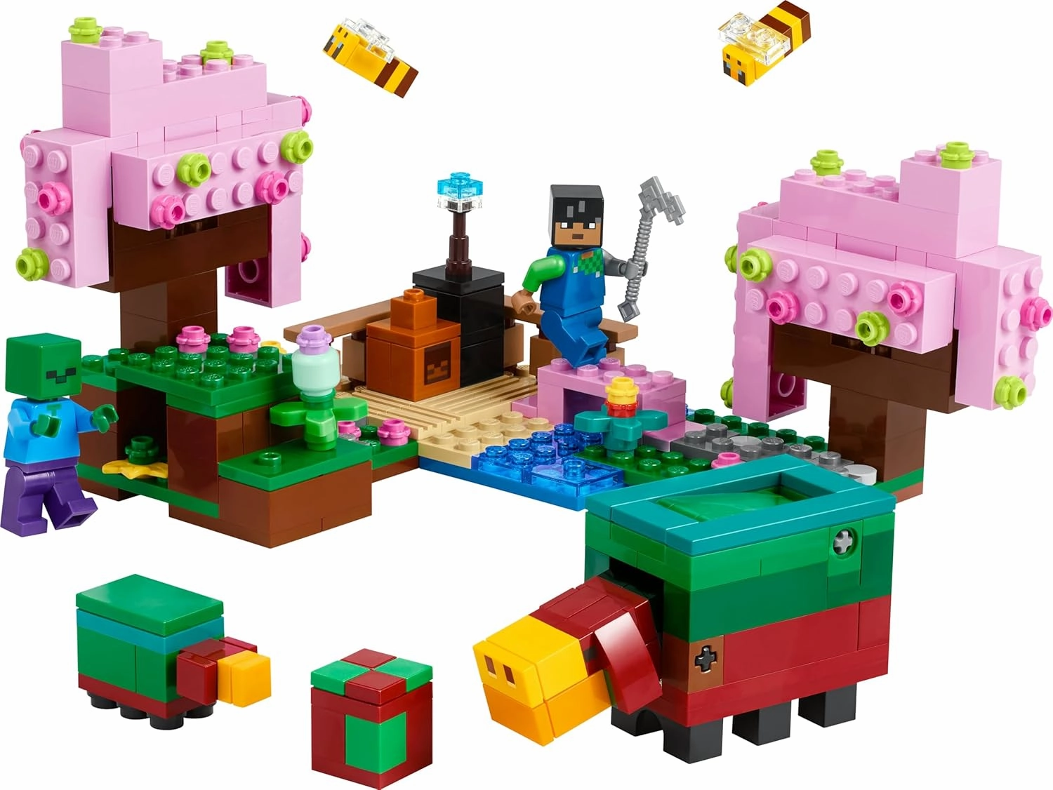 LEGO Minecraft The Cherry Blossom Garden Toy Playset Kit for Ages 8 