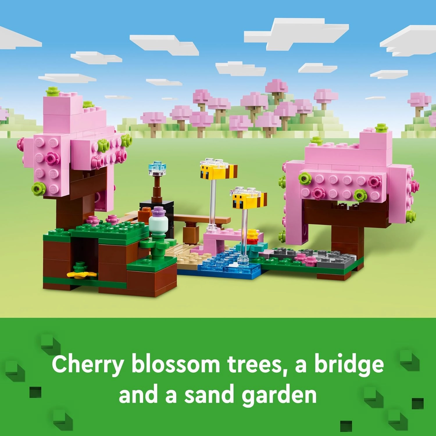 LEGO Minecraft The Cherry Blossom Garden Toy Playset Kit for Ages 8 