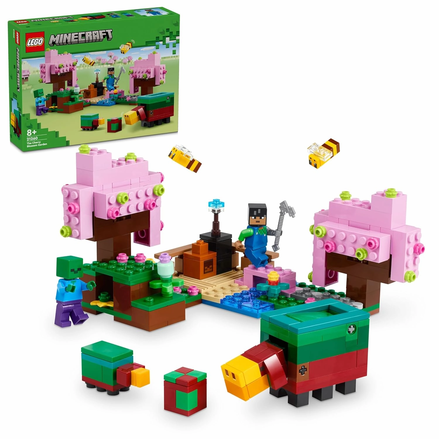 LEGO Minecraft The Cherry Blossom Garden Toy Playset Kit for Ages 8 