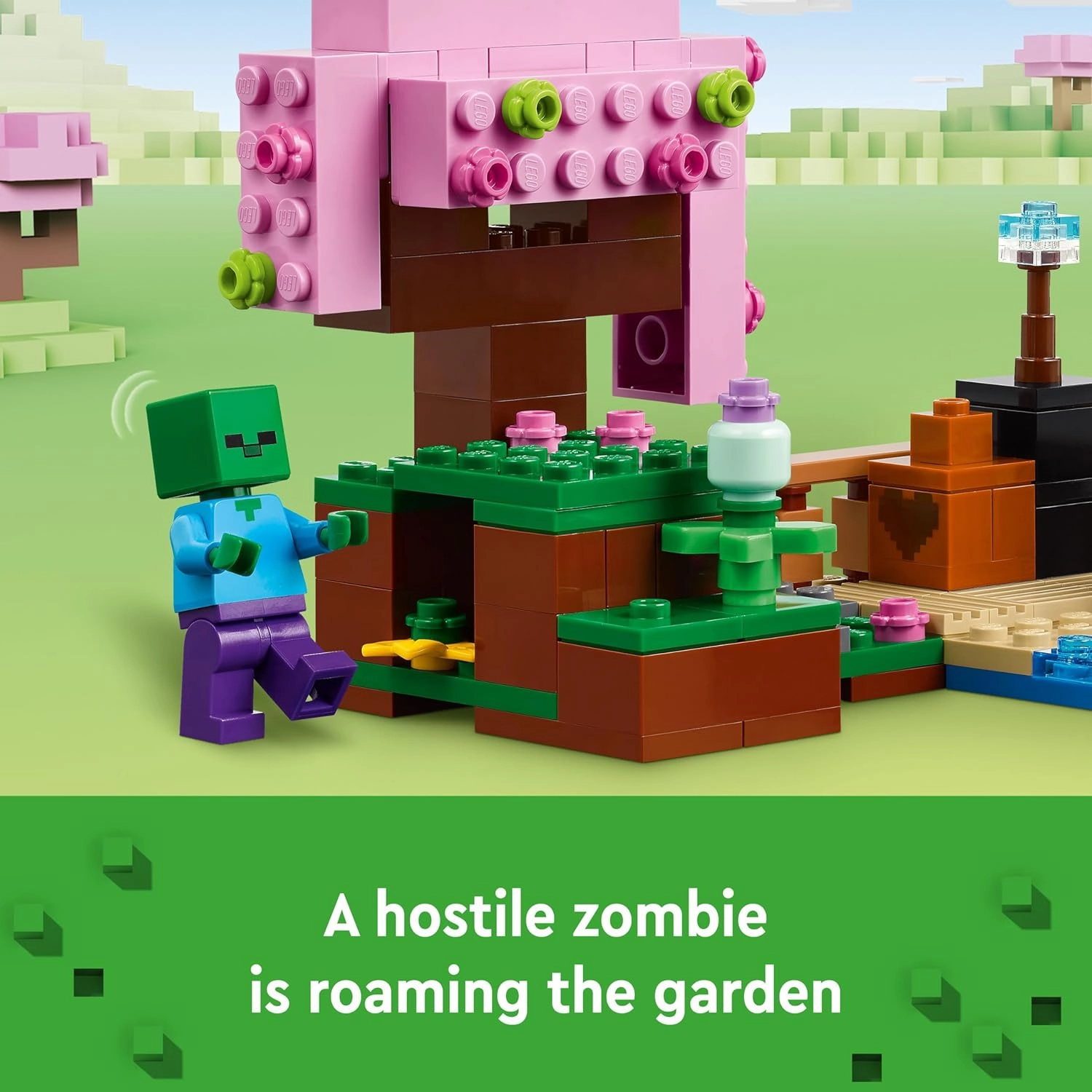 LEGO Minecraft The Cherry Blossom Garden Toy Playset Kit for Ages 8 