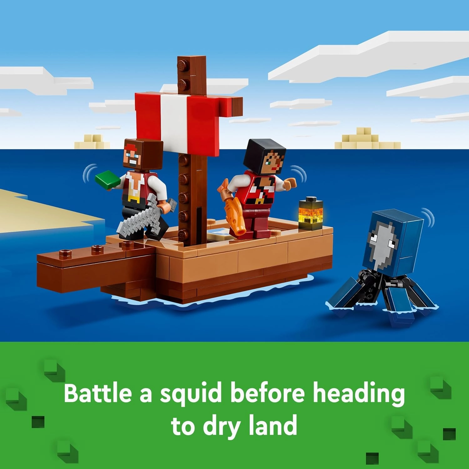 LEGO Minecraft The Pirate Ship Voyage Boat Playset Kit for Ages 8 
