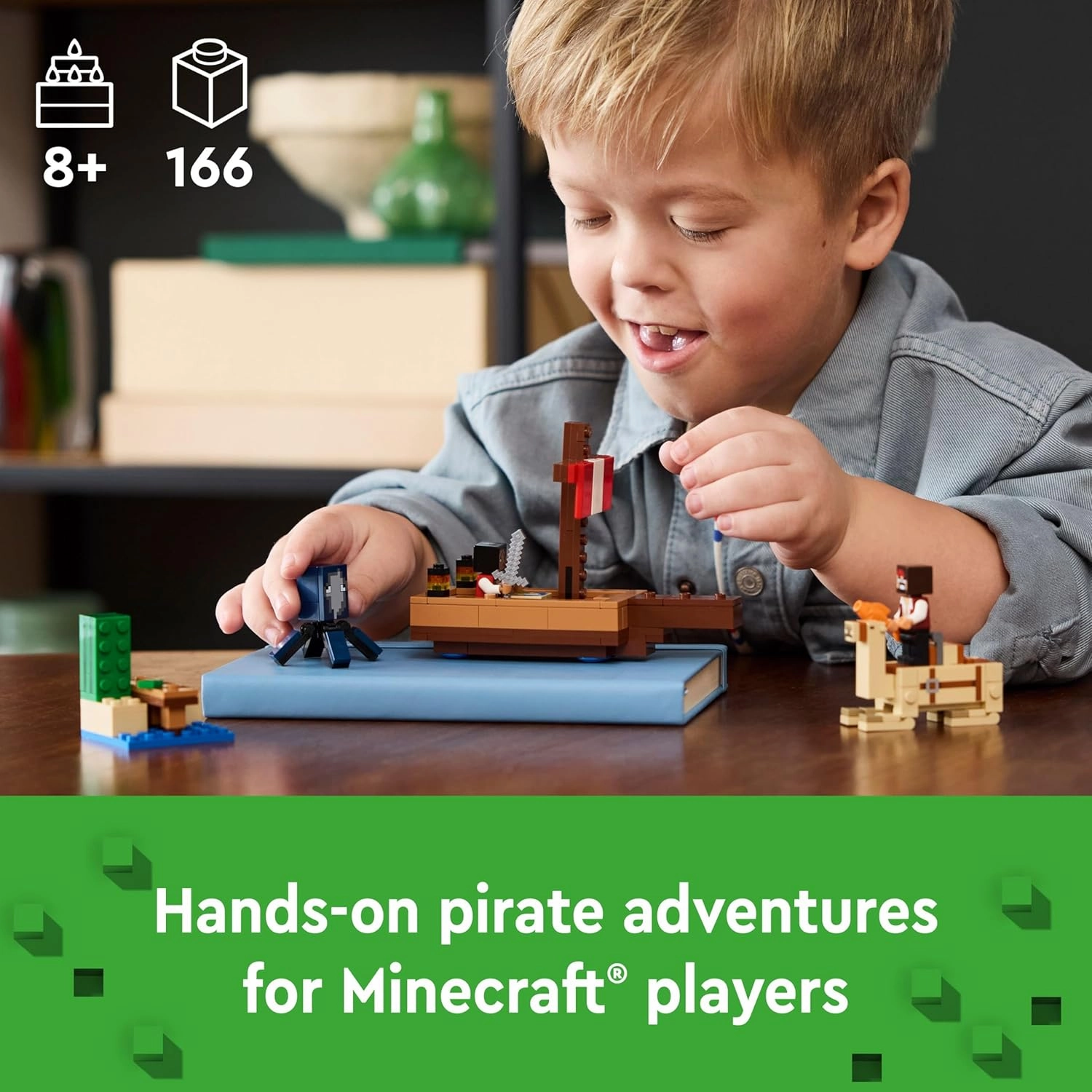 LEGO Minecraft The Pirate Ship Voyage Boat Playset Kit for Ages 8 