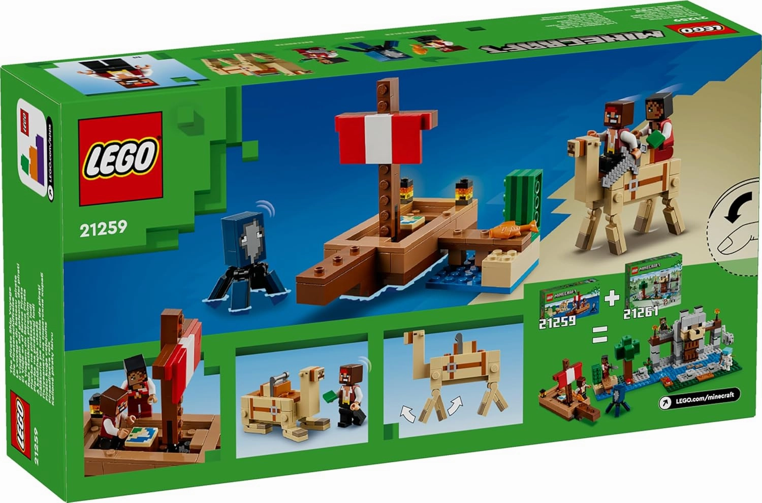 LEGO Minecraft The Pirate Ship Voyage Boat Playset Kit for Ages 8 