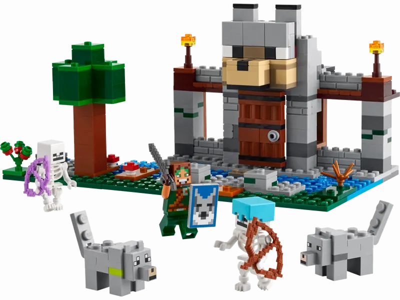LEGO Minecraft The Wolf Stronghold 312-Piece Fortress Playset 21261