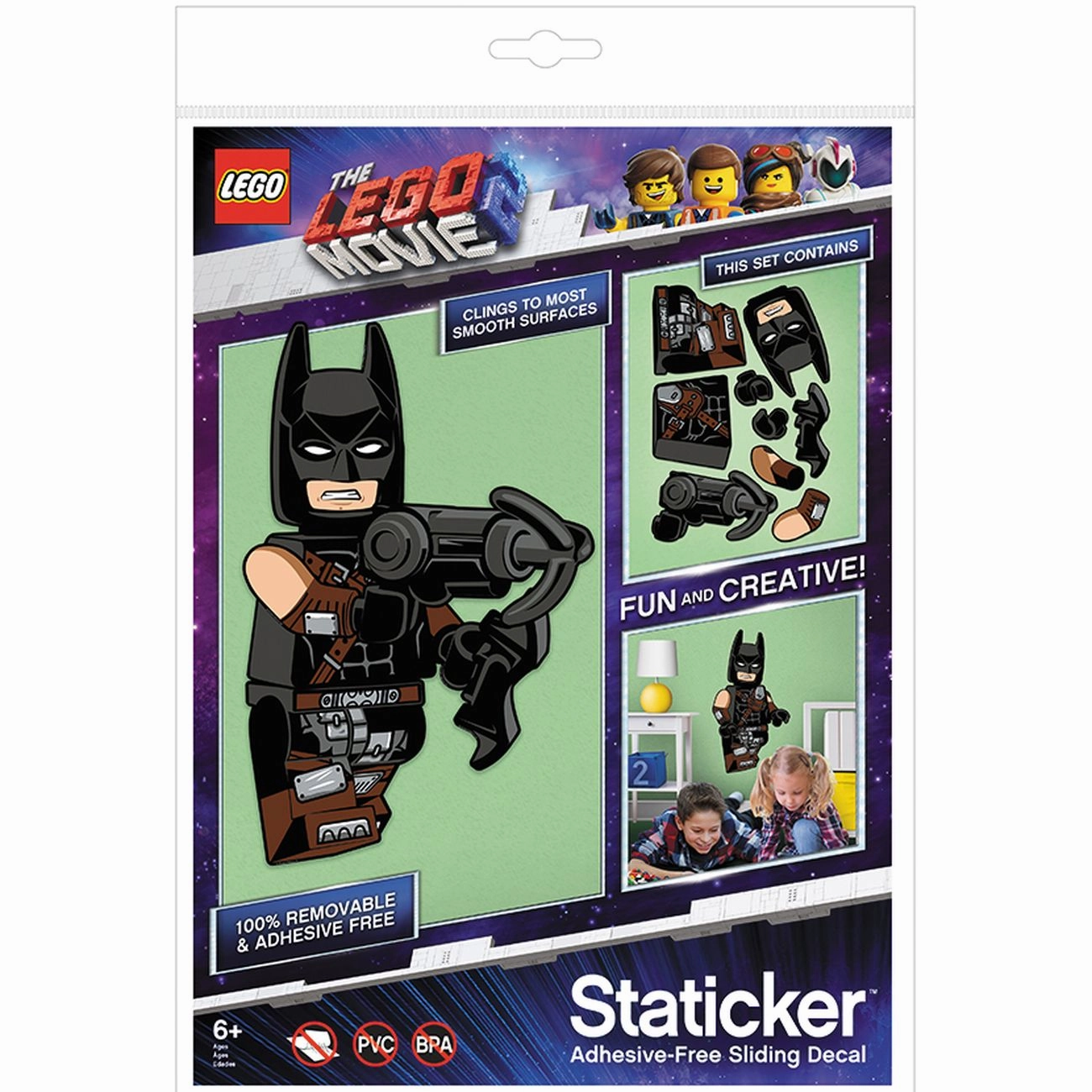 LEGO Movie 2 Staticker Batman