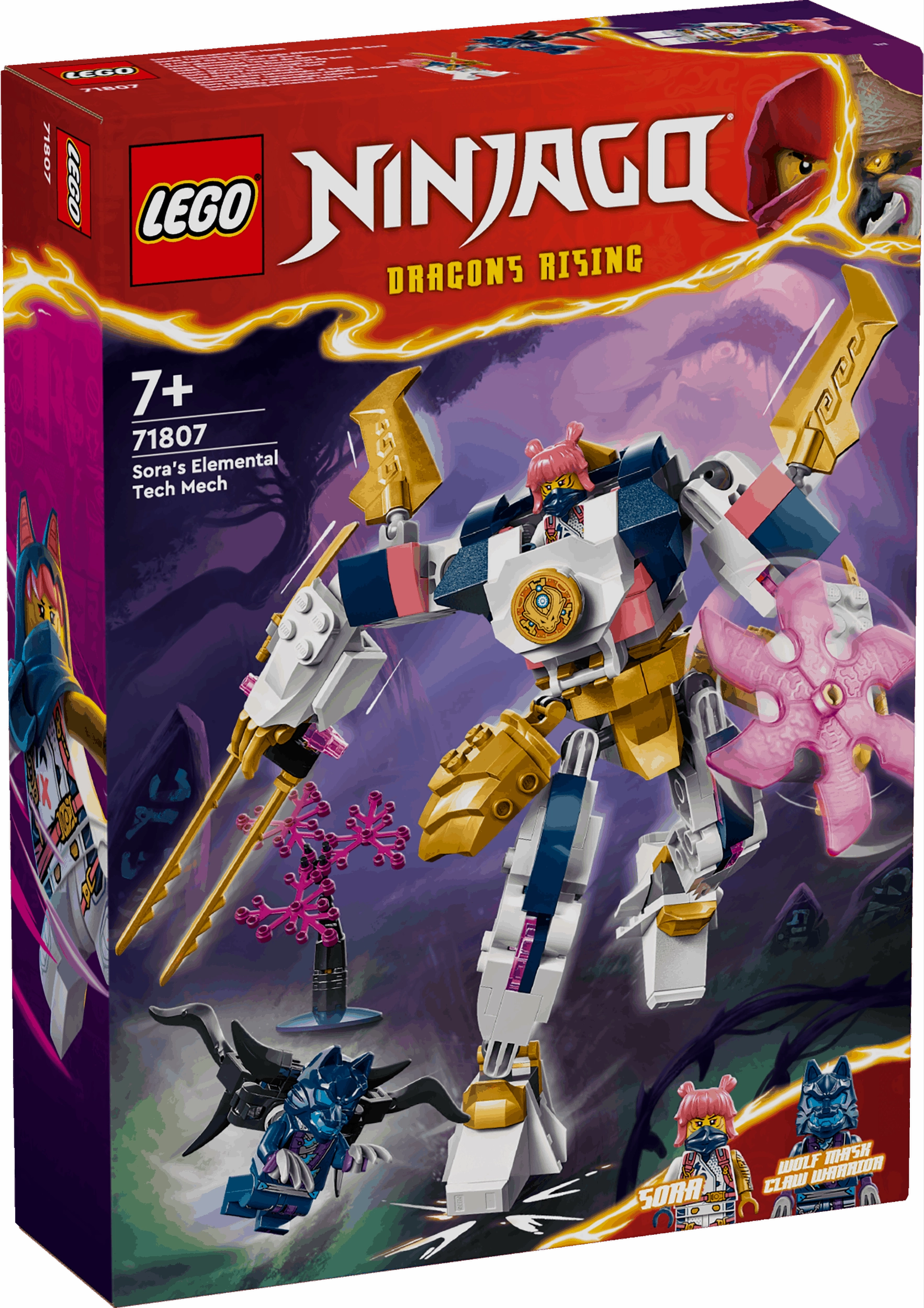 Lego Ninjago 71807 Sora's Elemental Tech Mech Playset for Ages 7 & Up