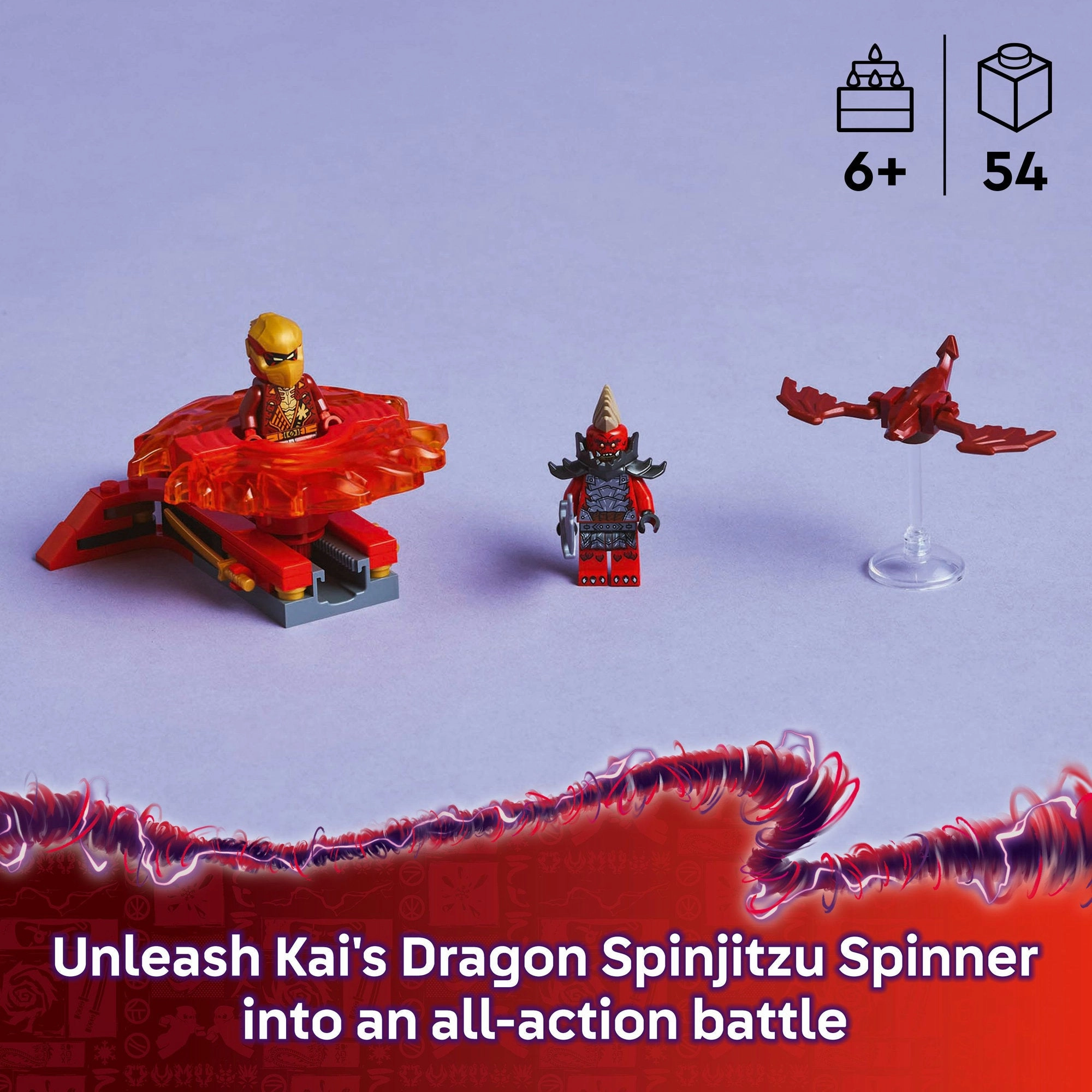 Lego Ninjago 71823 Kai's Dragon Spinjitzu Spinner Playset for Ages 6 