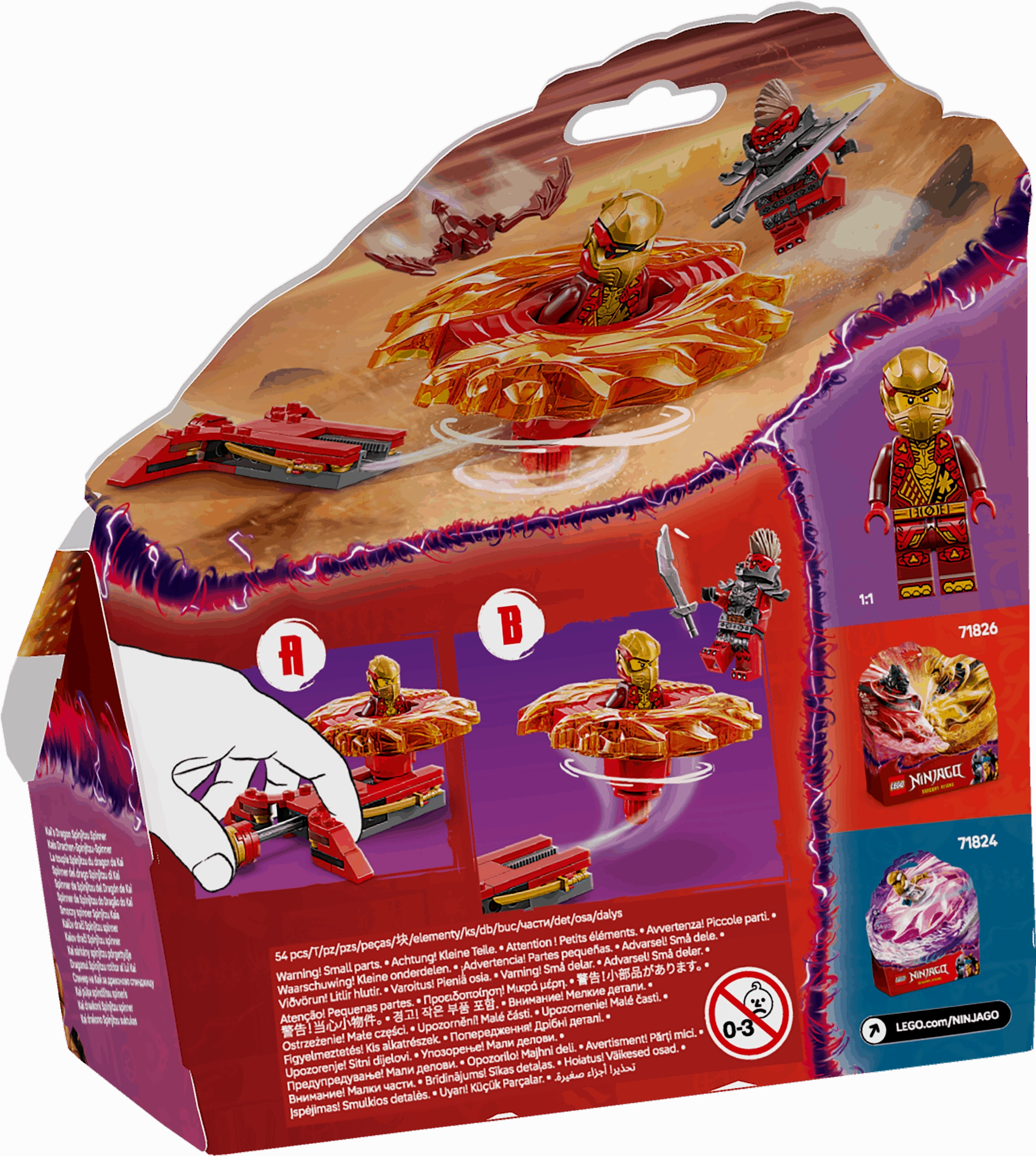 Lego Ninjago 71823 Kai's Dragon Spinjitzu Spinner Playset for Ages 6 