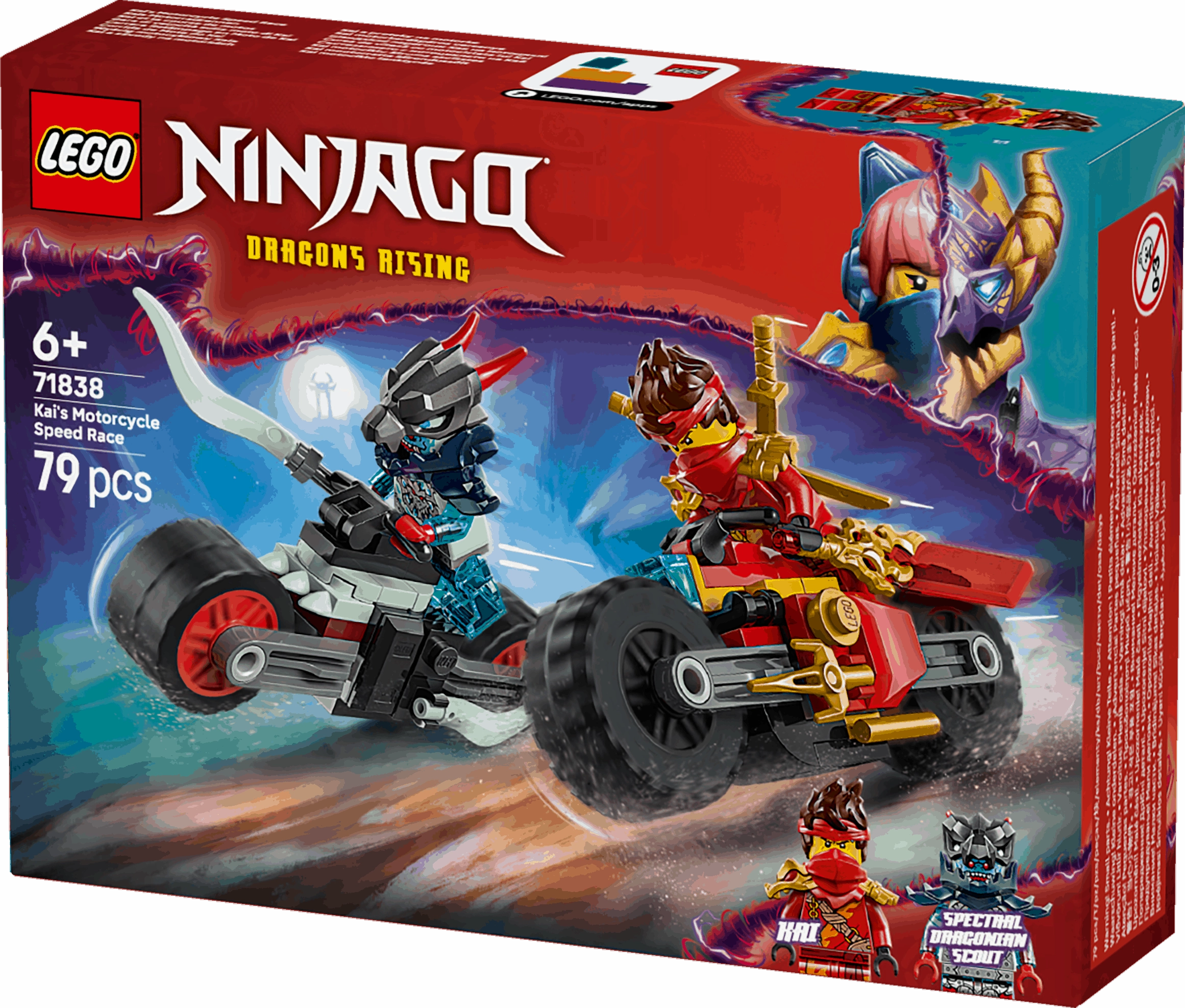 Lego Ninjago 71838 Kai's Motorcycle Speed Race Playset for Ages 6 & Up