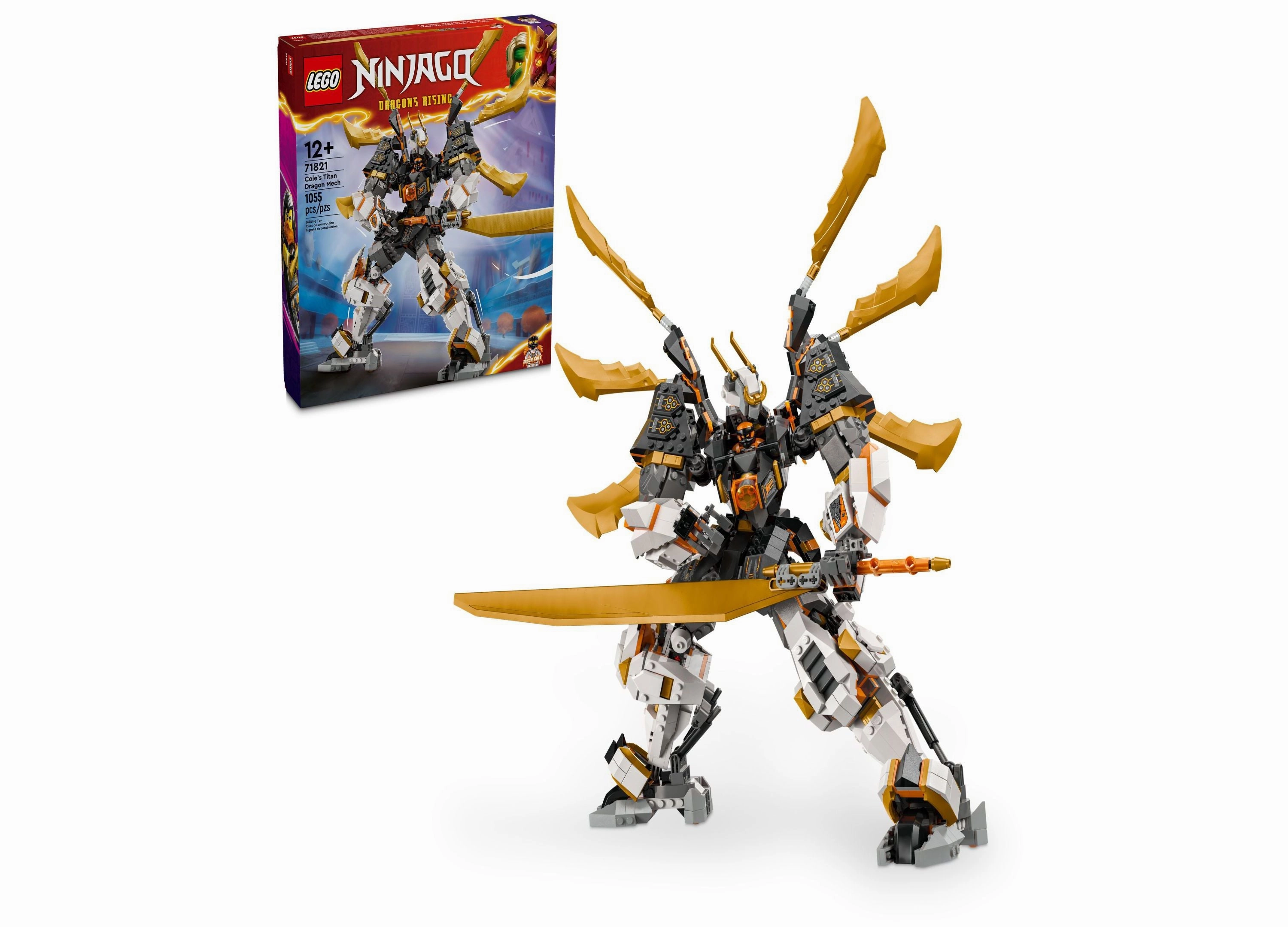 LEGO Ninjago Coles Titan Dragon Mech 71821 Building Set - 1055 Pieces