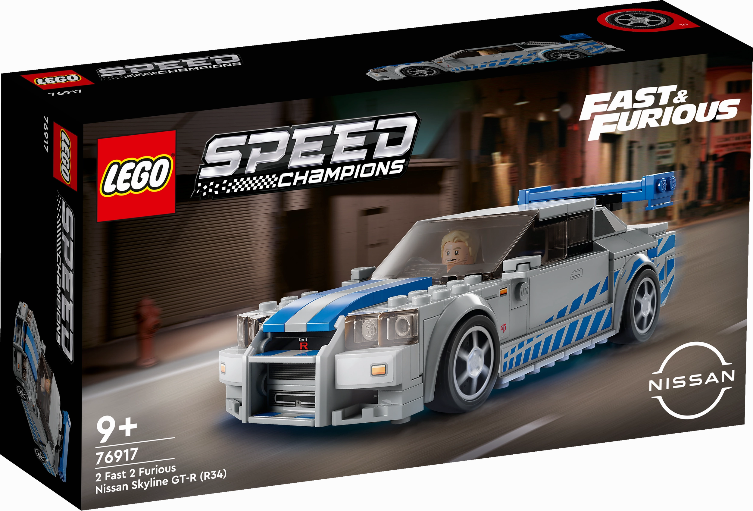 Lego Speed Champions 76917 2 Fast 2 Furious Nissan Skyline GT-R (R34)