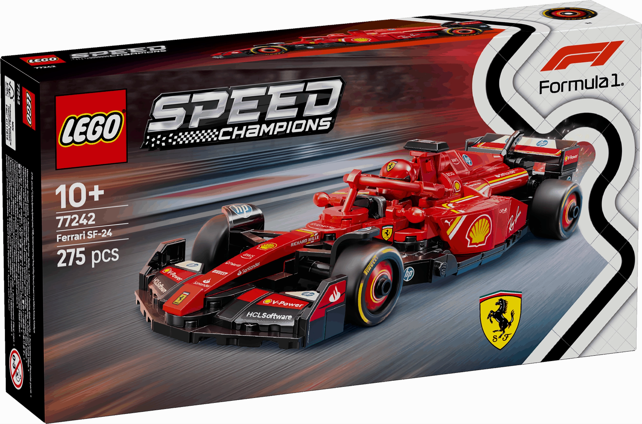 Lego Speed Champions 77242 Ferrari SF-24 F1 Race Car for Ages 10 & Up
