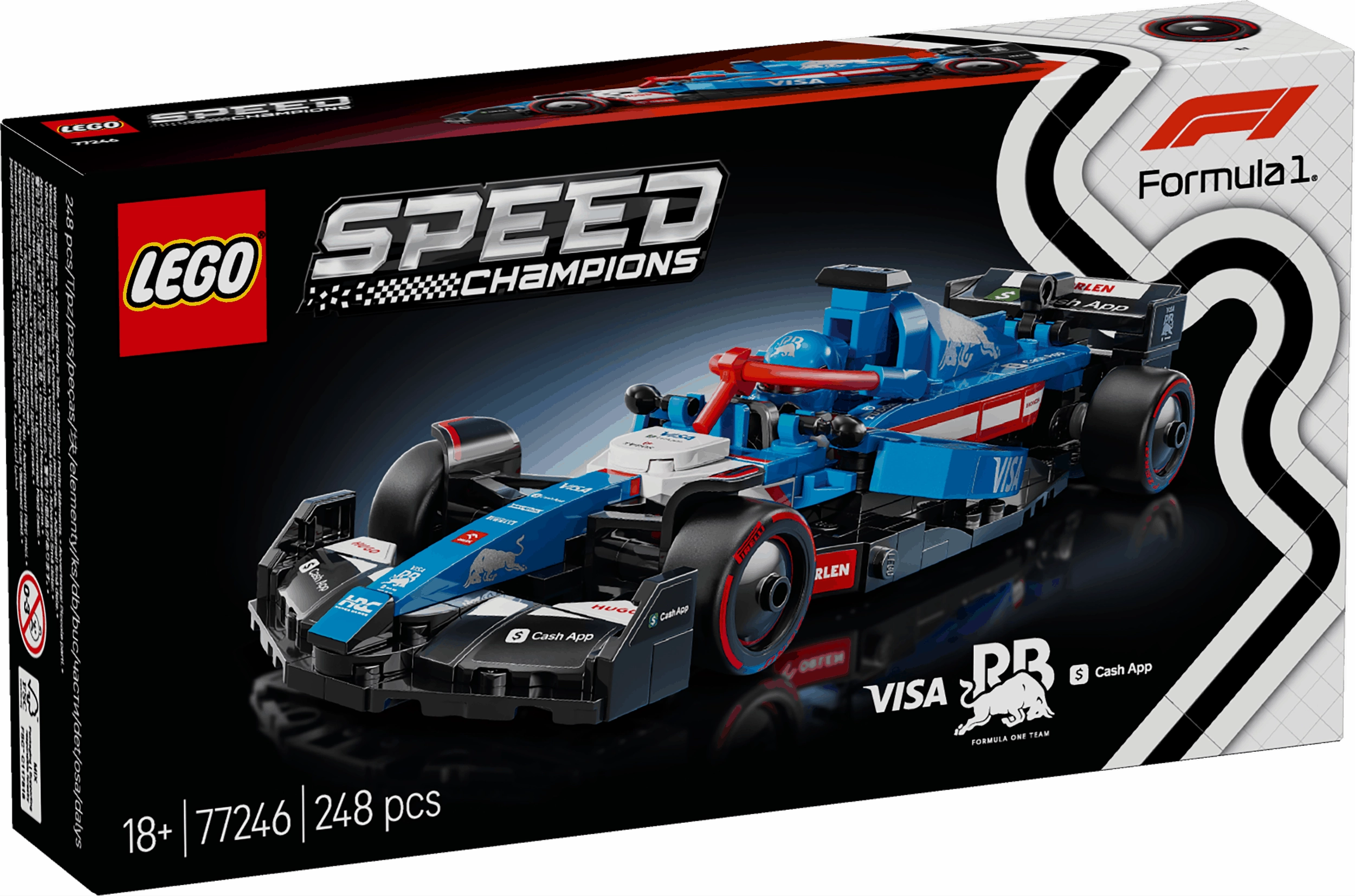 Lego Speed Champions 77246 Visa Cash App RB VCARB 01 F1 Race Car 18 