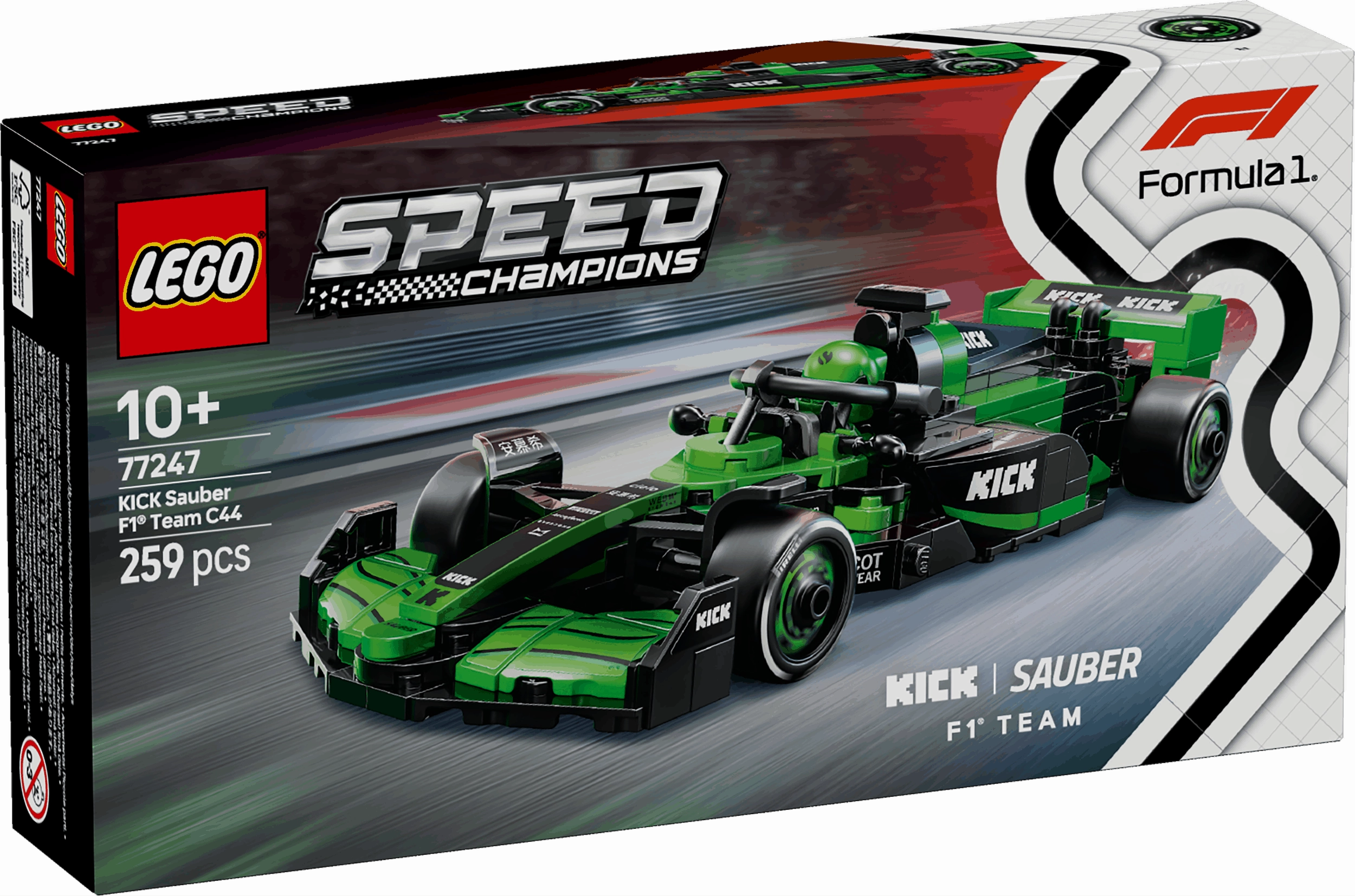 Lego Speed Champions 77247 KICK Sauber F1 Team C44 Race Car Ages 10 