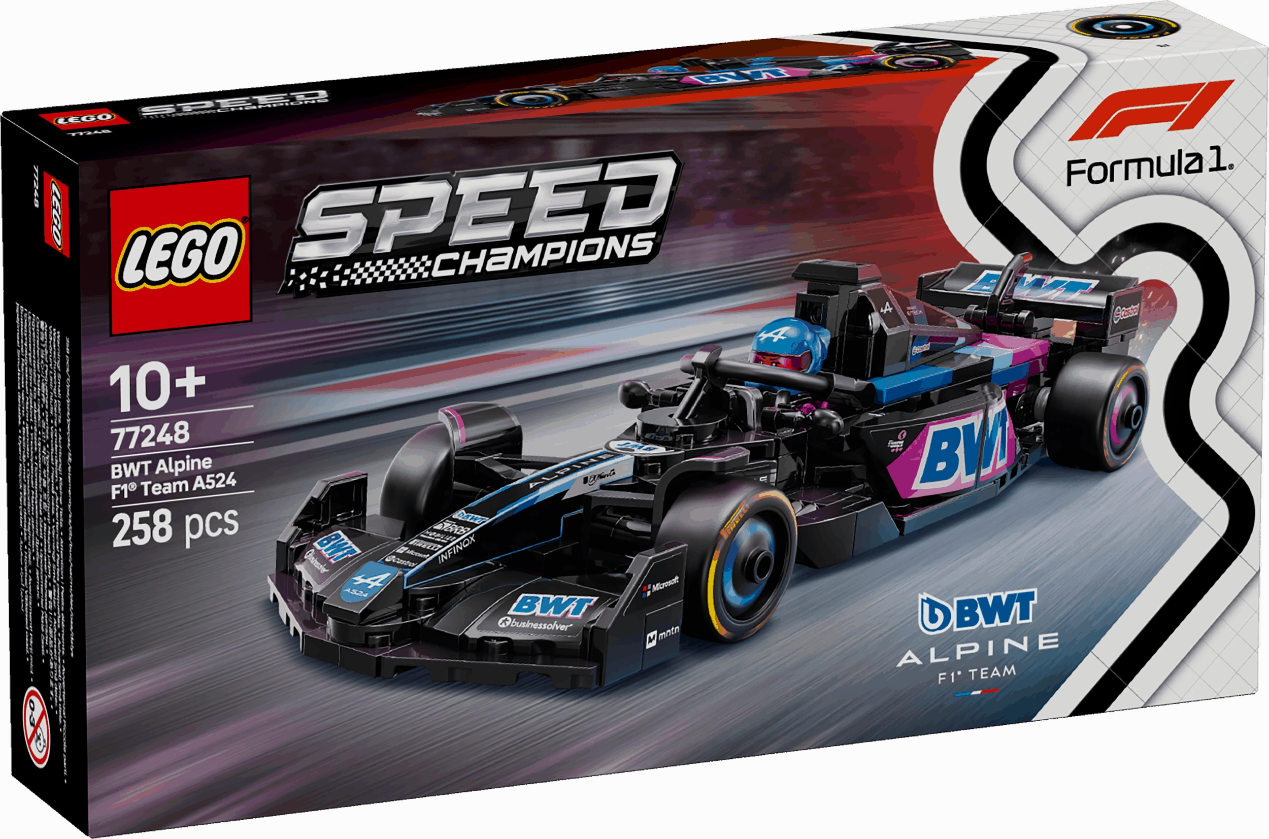 Lego Speed Champions 77248 BWT Alpine F1 Team A524 Race Car Ages 10 