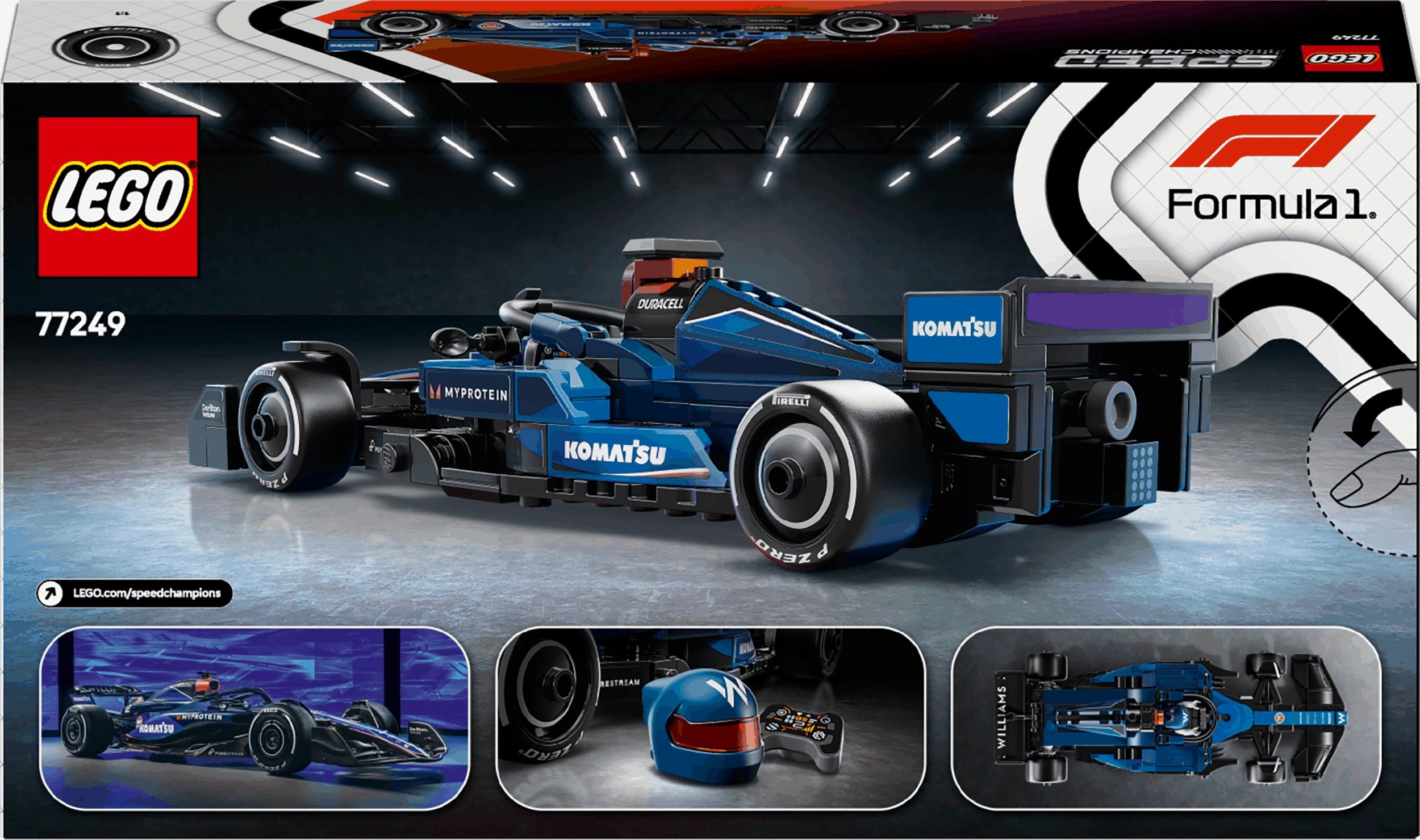Lego Speed Champions 77249 Williams Racing FW46 F1 Race Car Ages 10 