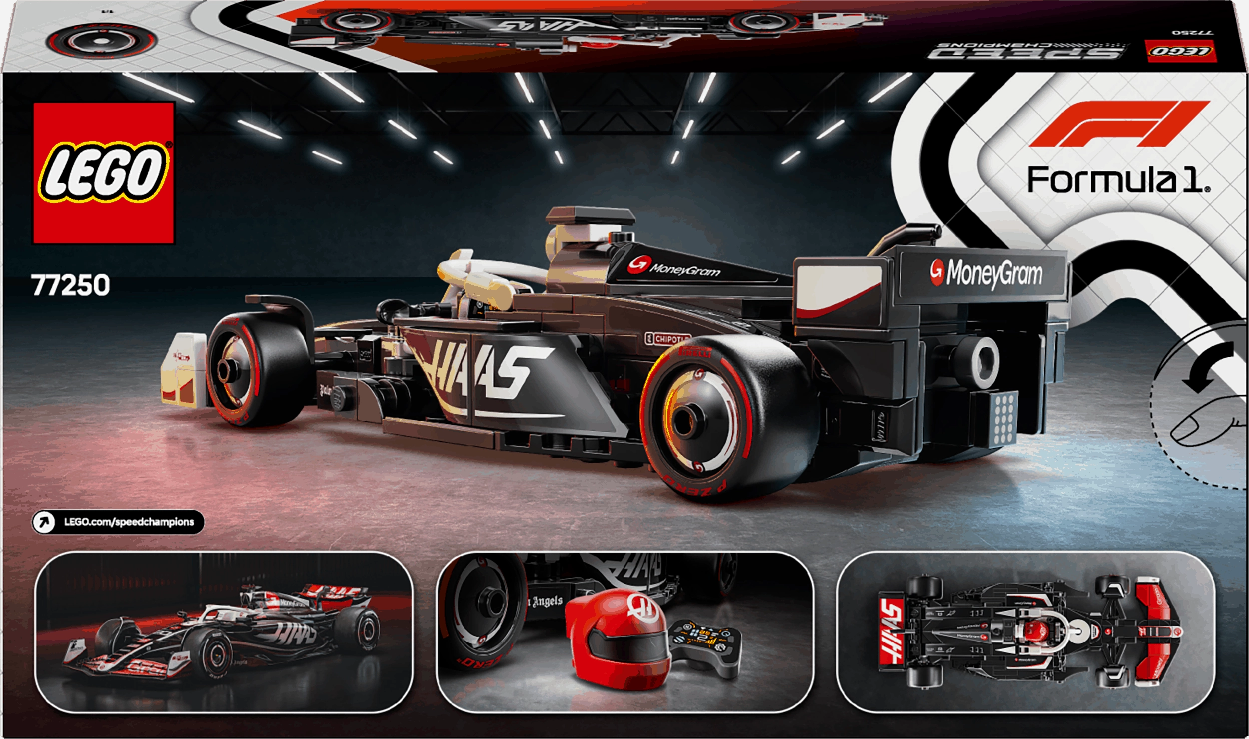 Lego Speed Champions 77250 MoneyGram Haas F1 Team VF-24 Race Car 10 