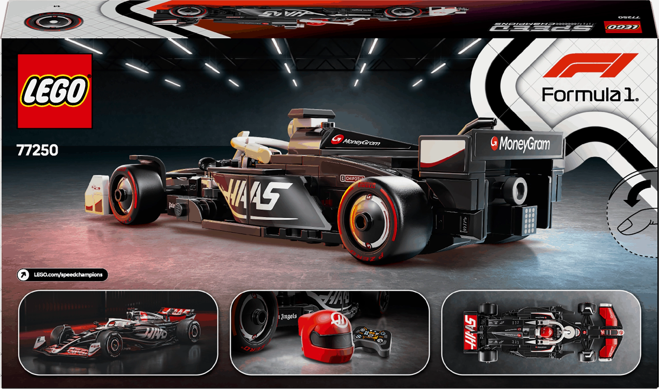 Lego Speed Champions 77250 MoneyGram Haas F1 Team VF-24 Race Car 10 