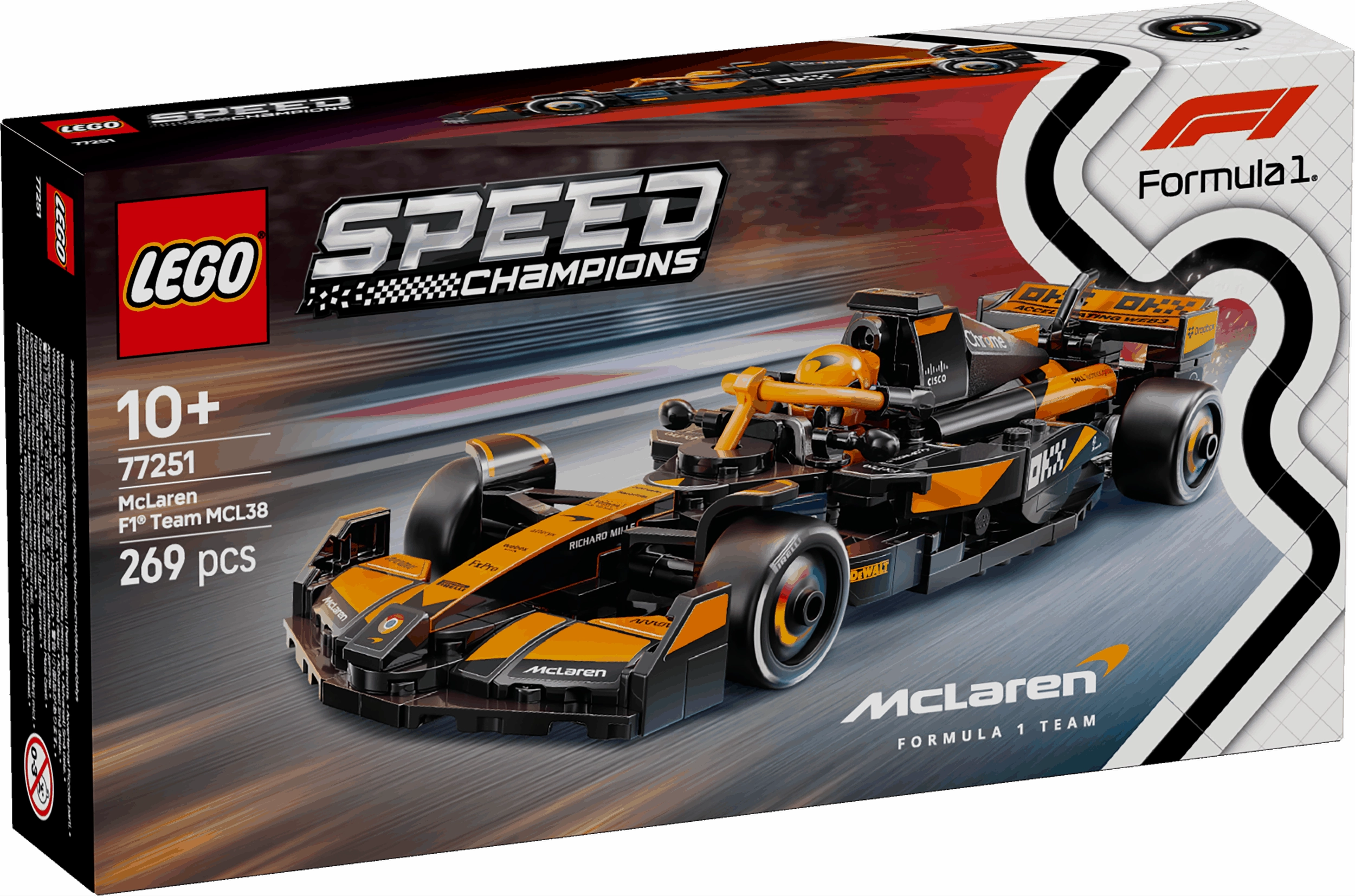 Lego Speed Champions 77251 McLaren F1 Team MCL38 Race Car for Ages 10 