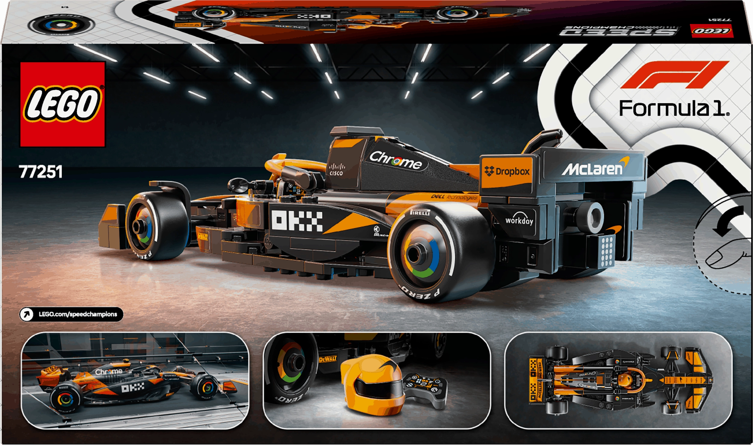 Lego Speed Champions 77251 McLaren F1 Team MCL38 Race Car for Ages 10 