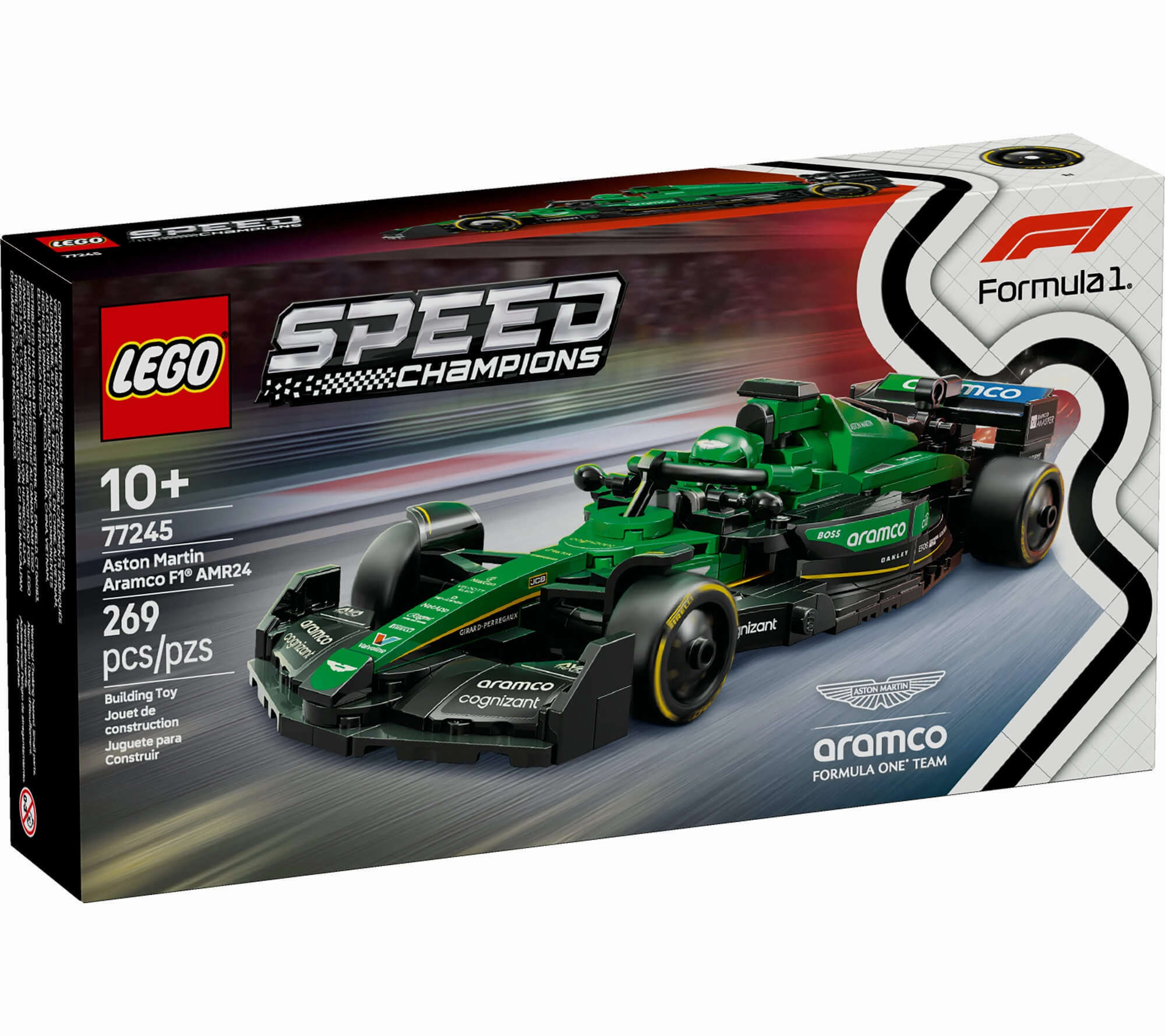 LEGO Speed Champions Aston Martin Aramco F1 AMR24 Race Car Set - 269 Piece