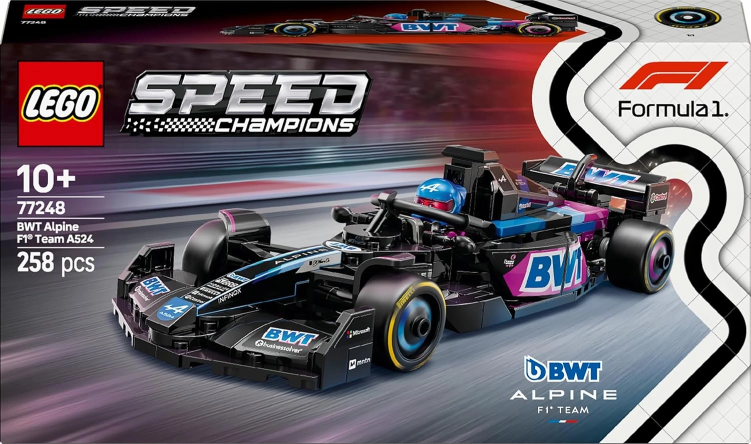 LEGO Speed Champions BWT Alpine F1 Team A524 Race Car Building Kit For Ages 10 