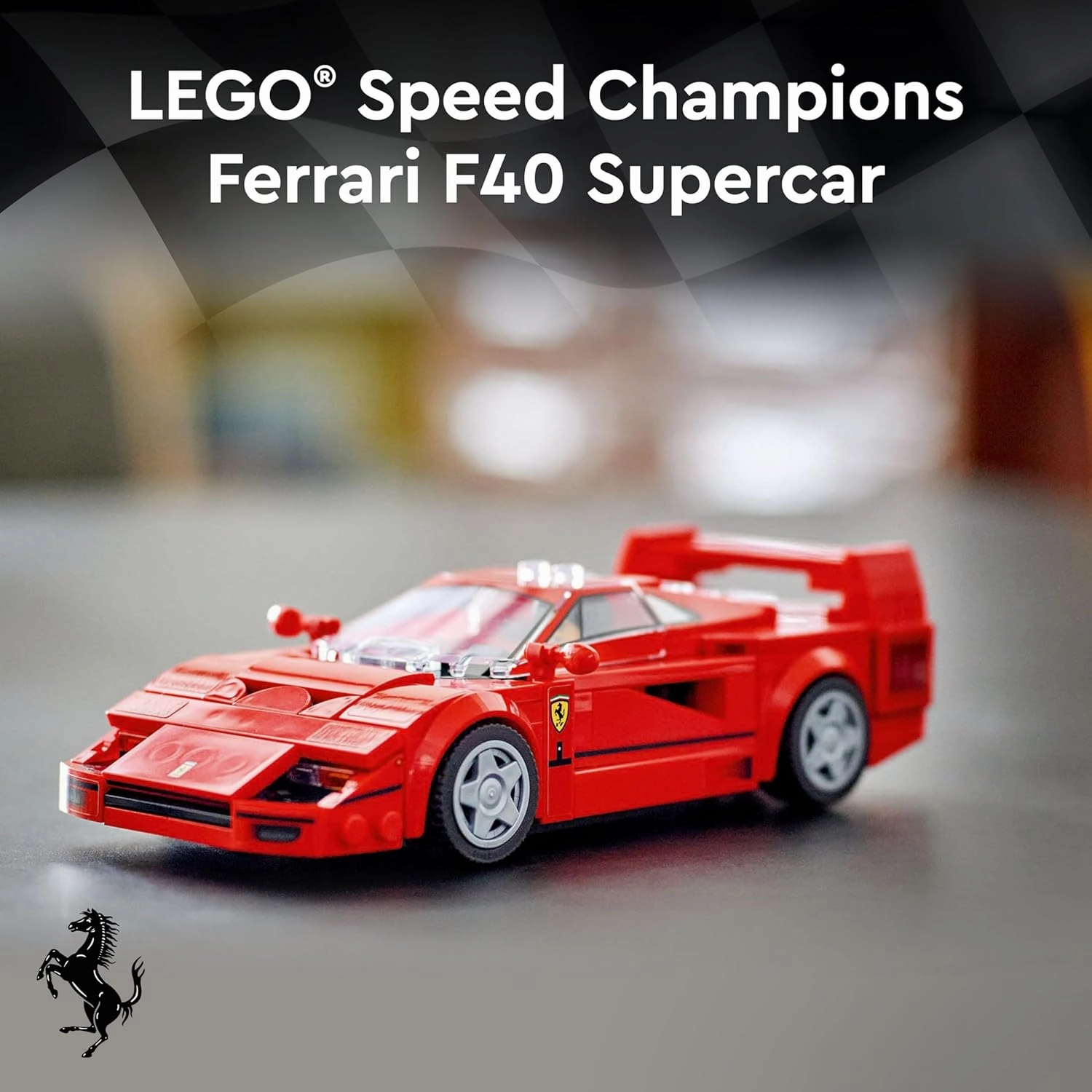 LEGO Speed Champions Ferrari F40 Supercar Vehicle Building Kit For Ages 9 