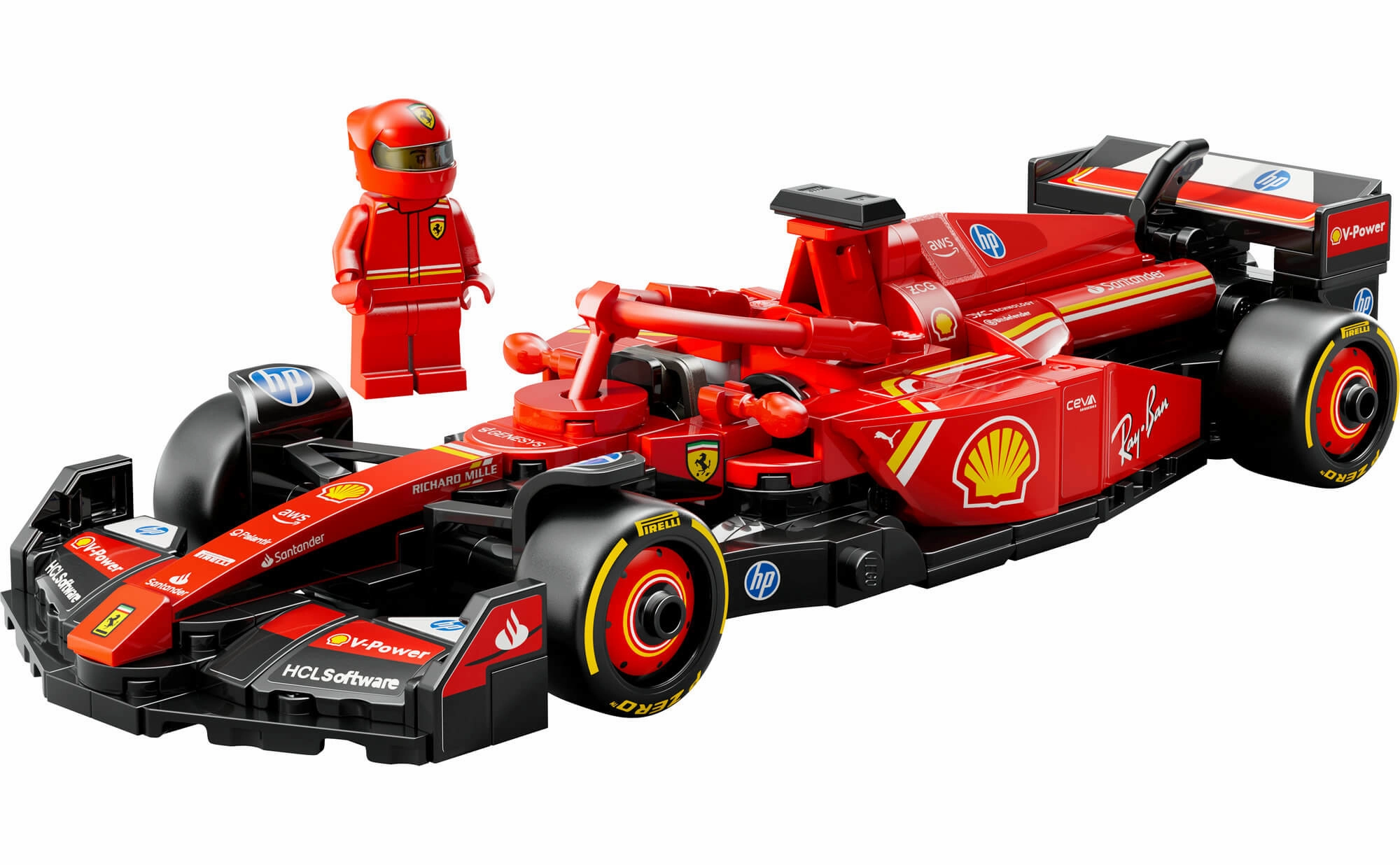 LEGO Speed Champions Ferrari SF-24 F1 Race Car Driver Set 77242 - 275 Pieces