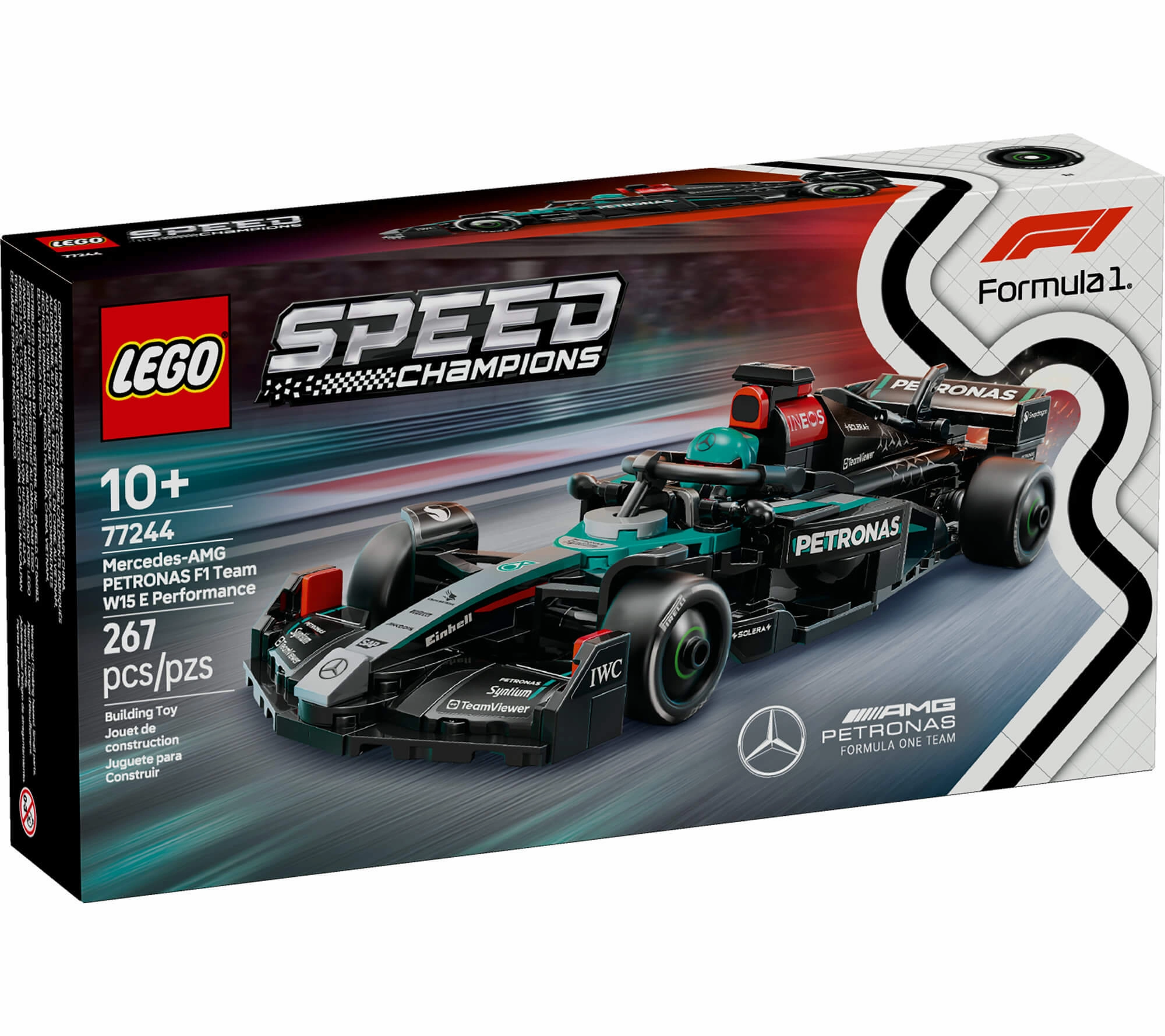 LEGO Speed Champions Mercedes-AMG F1 W15 Race Car Toy Vehicle 77244