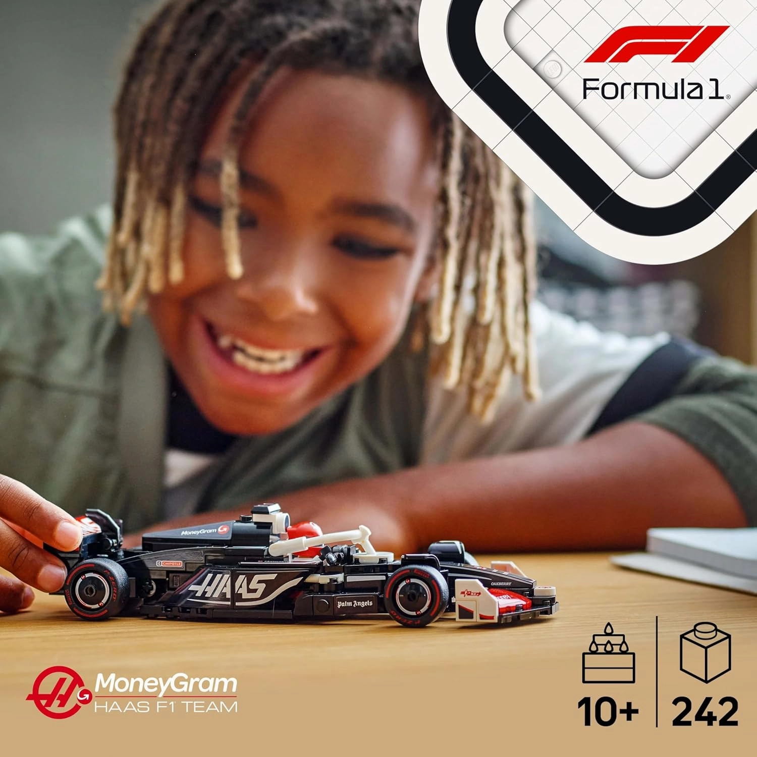 LEGO Speed Champions MoneyGram Haas F1 Team VF-24 Race Car Building Kit For Ages 10 