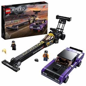 LEGO Speed Champions Mopar Dodge SRT Top Fuel Dragster & 1970 Dodge Challenger Building Kit for Ages 8 