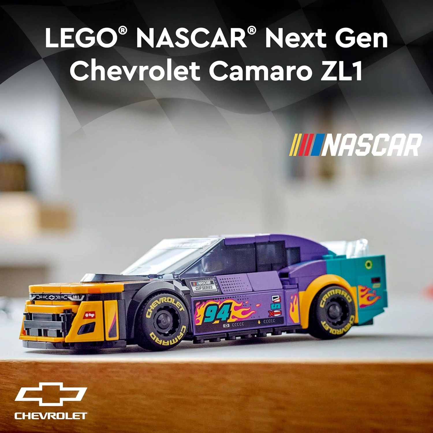 LEGO Speed Champions NASCAR Next Gen Chevrolet Camaro Vehicle Building Kit For Ages 9 