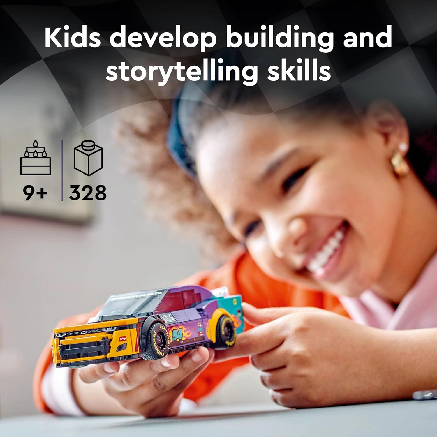 LEGO Speed Champions NASCAR Next Gen Chevrolet Camaro Vehicle Building Kit For Ages 9 