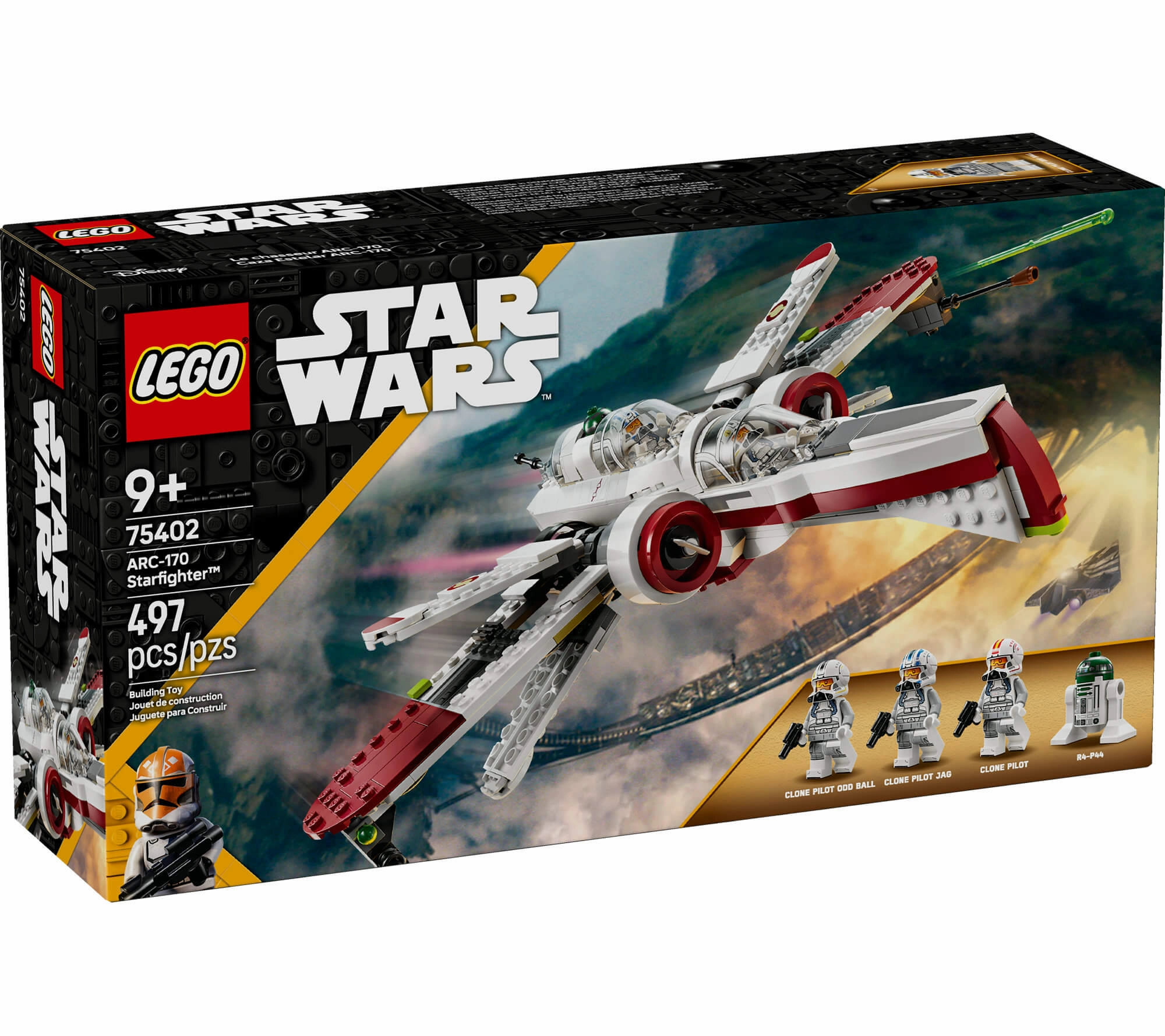 LEGO Star Wars ARC-170 Starfighter Building Kit for Kids 75402, 497 Pieces
