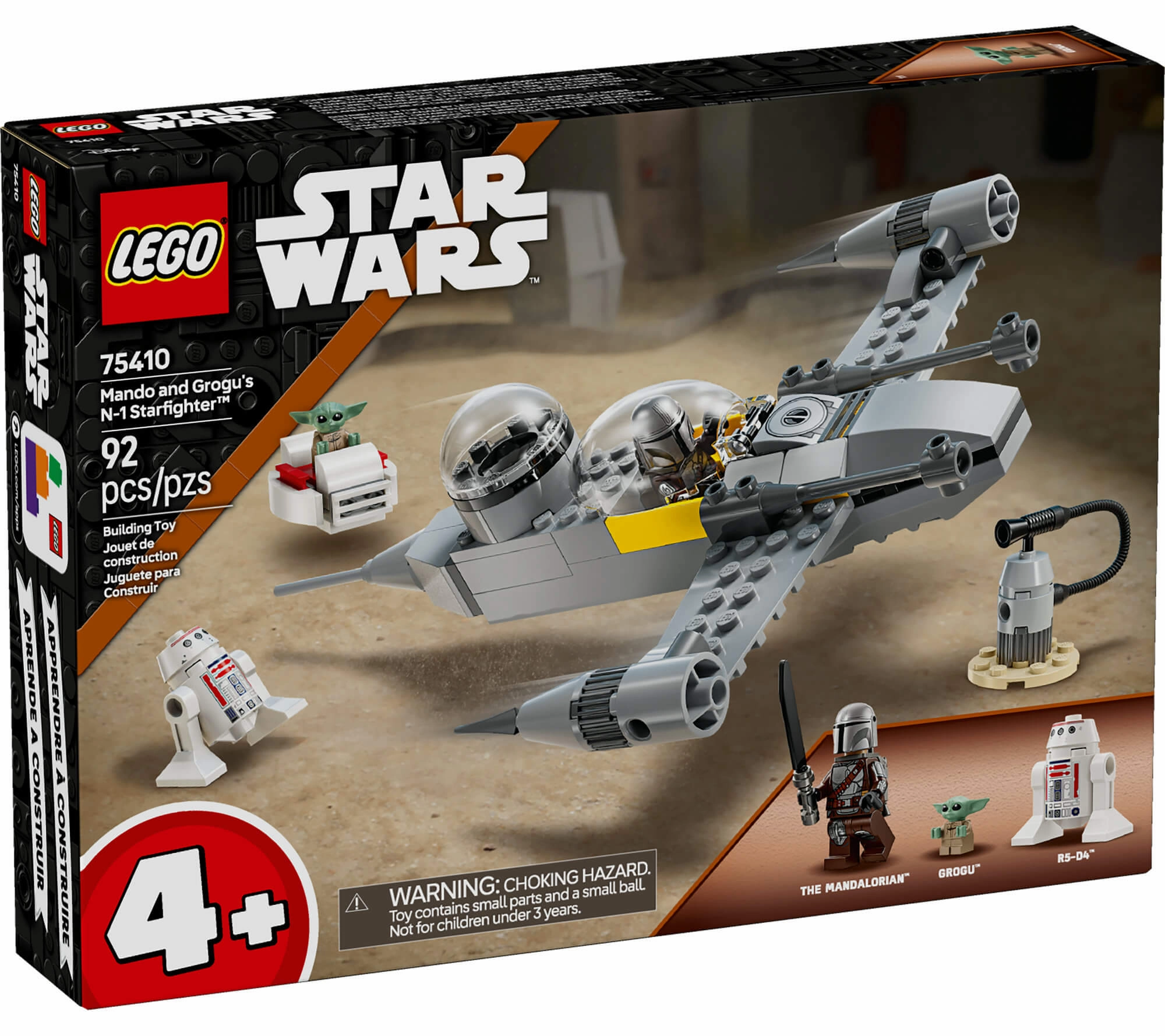LEGO Star Wars Mando and Grogu's N-1 Starfighter Building Set 75410 - 92 Pieces