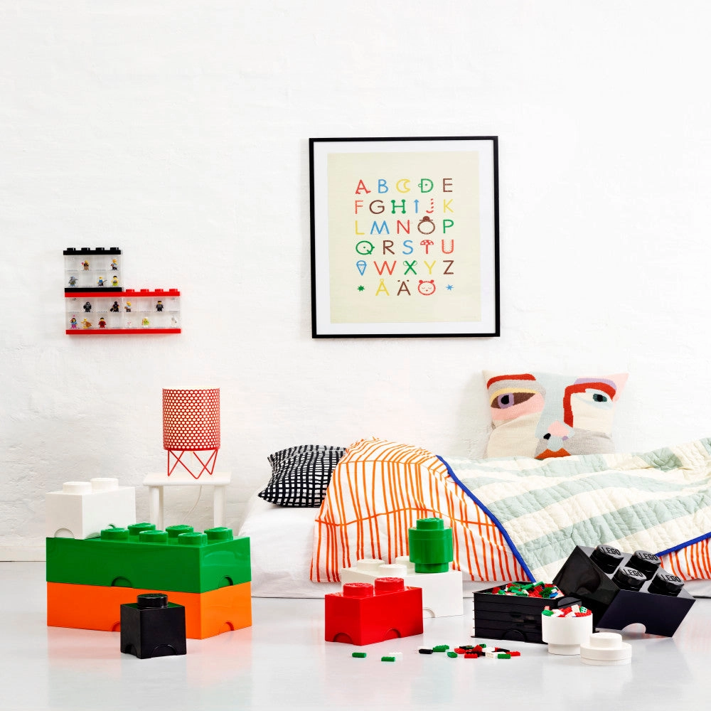LEGO Storage Brick 8 - Stackable Black Organizer Box